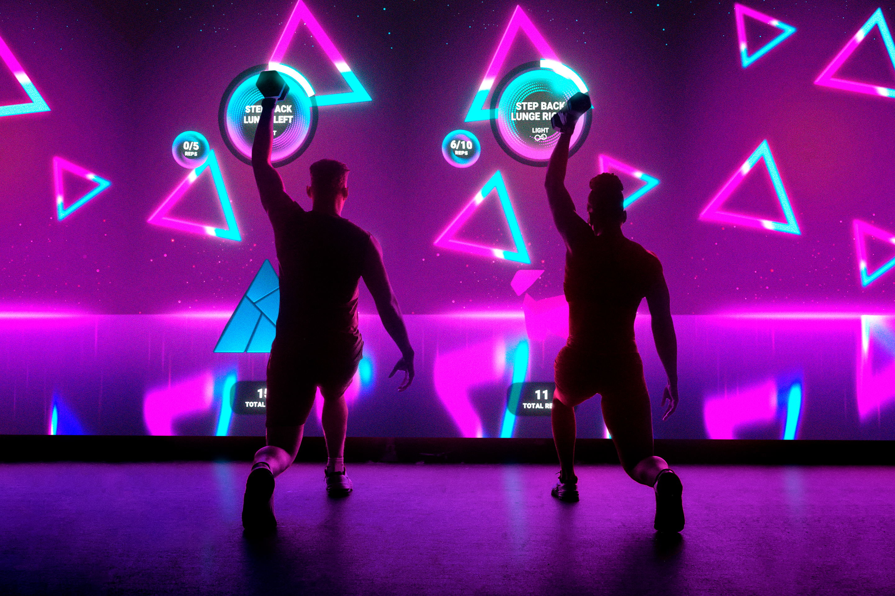 Workout classes at Lumin Fitness are programmed by human professionals, but trainers generated by AI models lead the classes.