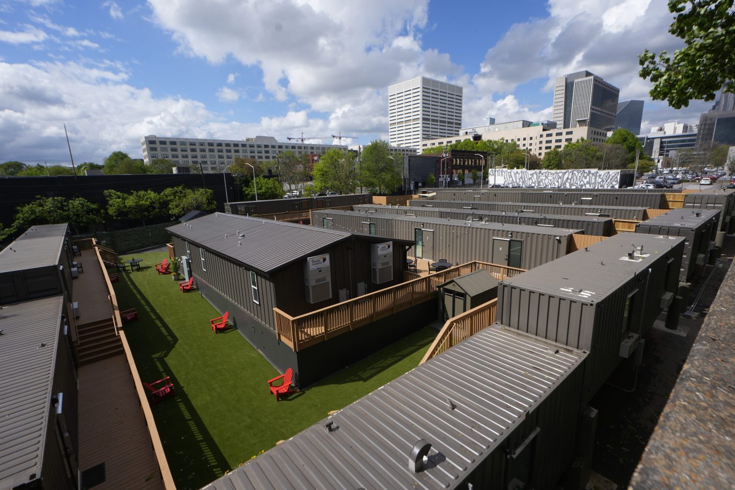 U.S. cities are using shipping containers to build gated micro-communities like Atlanta’s ‘The Melody’ for homeless people