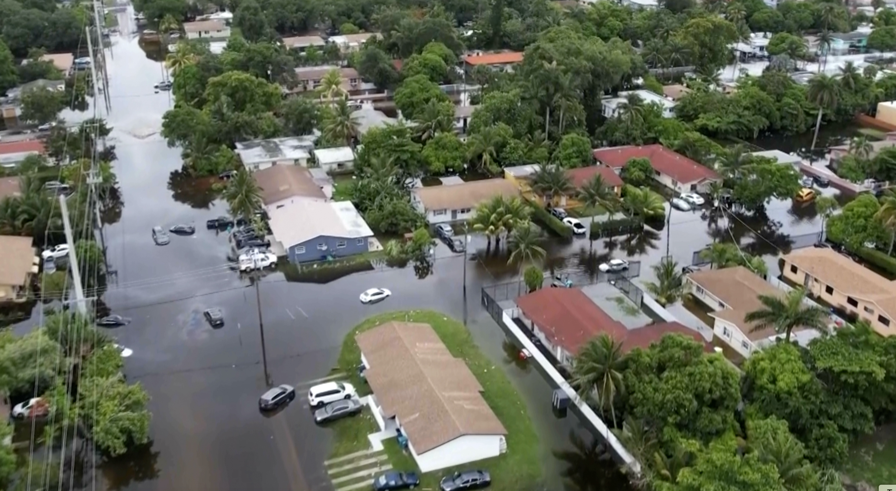 A flooded street in Northeast Miami-Dade County, Fla., on June 13, 2024.