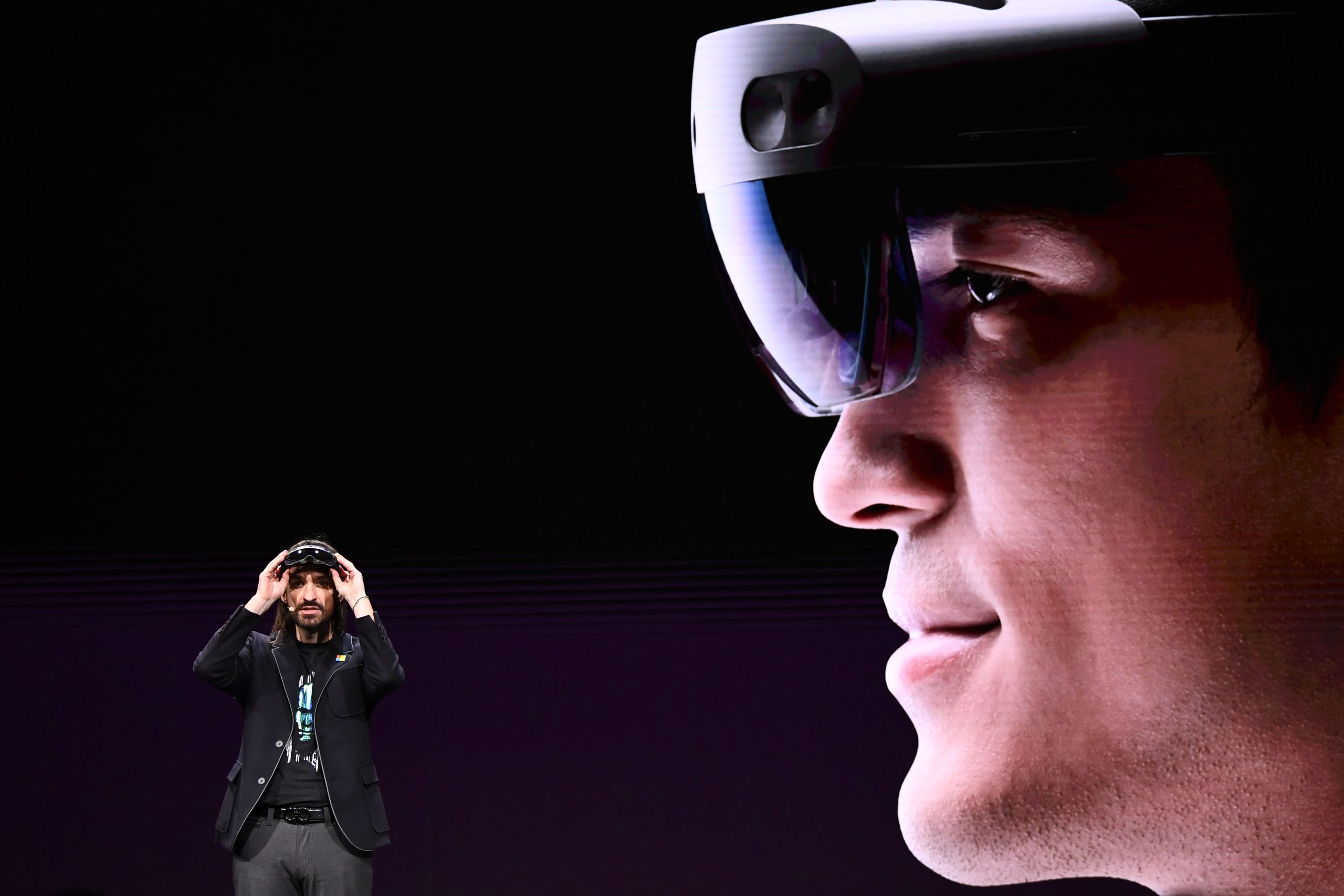The Microsoft HoloLens 2 mixed reality headset