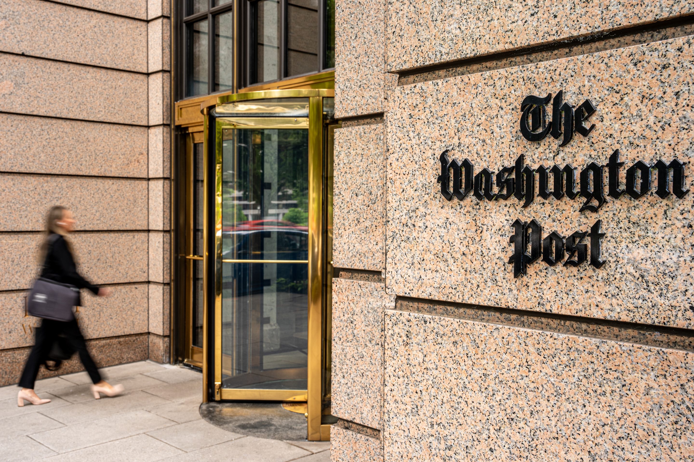 Outside of Washington Post building