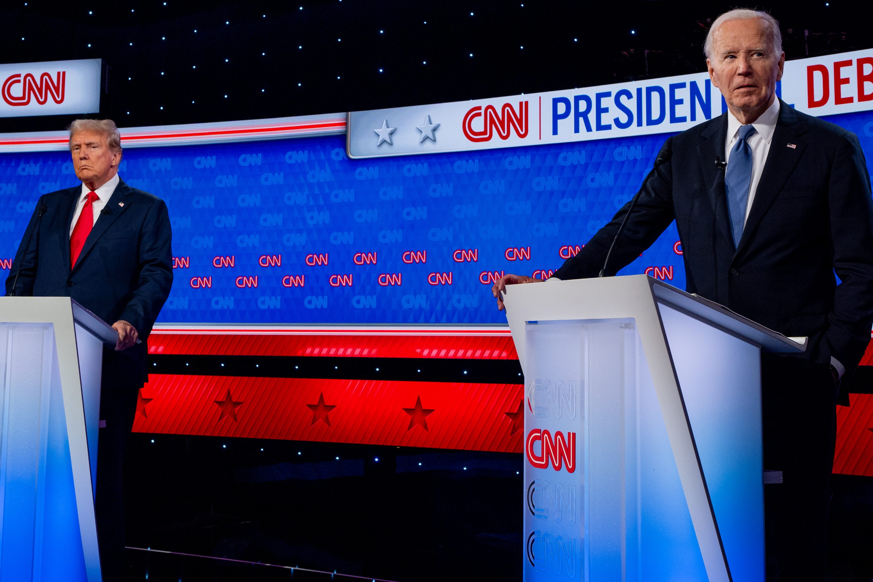 President Joe Biden and Republican presidential candidate Donald Trump debated in CNN studios on June 27, 2024 in Atlanta, Ga.