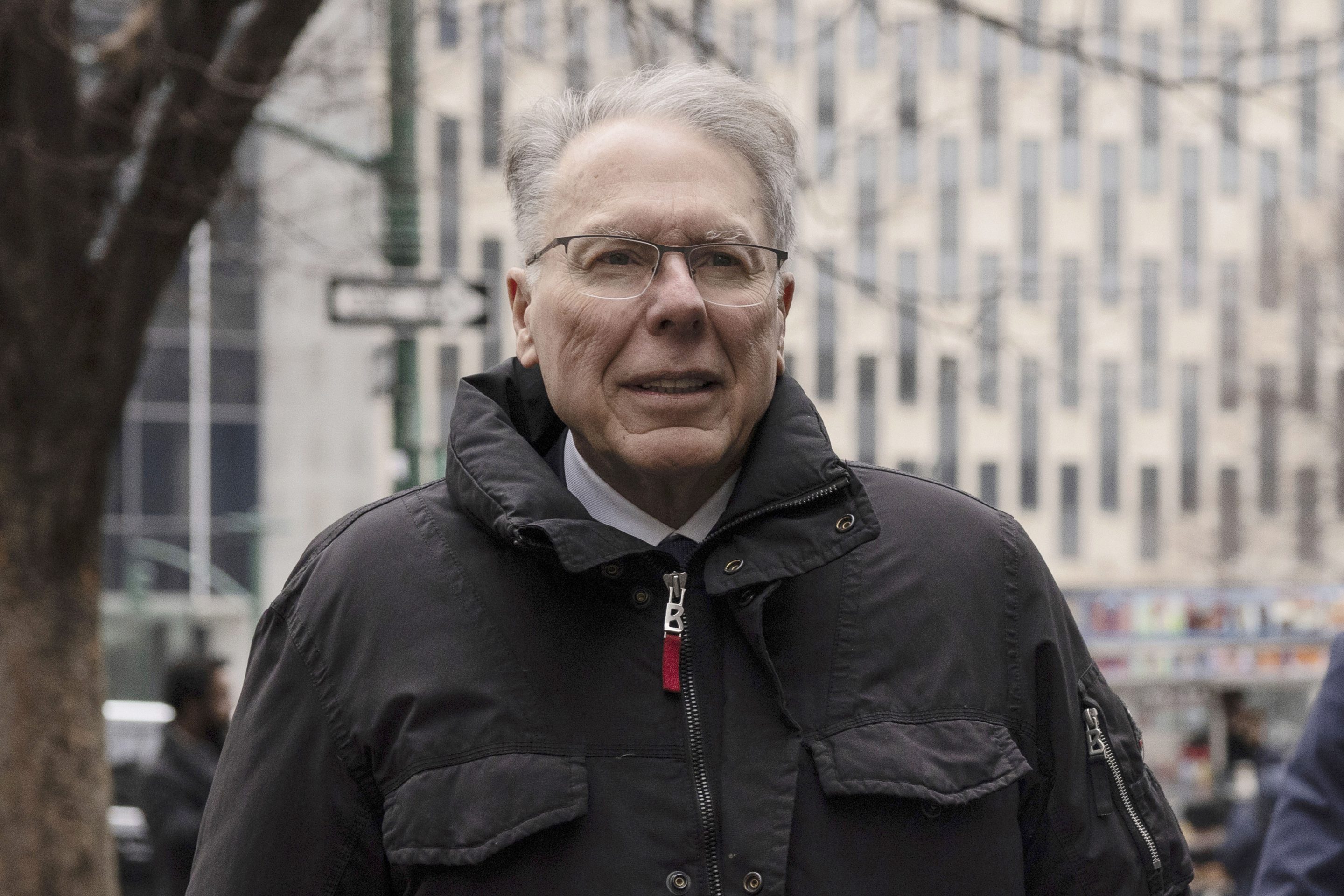 Wayne LaPierre arrives at court, Jan. 24, 2024, in New York.