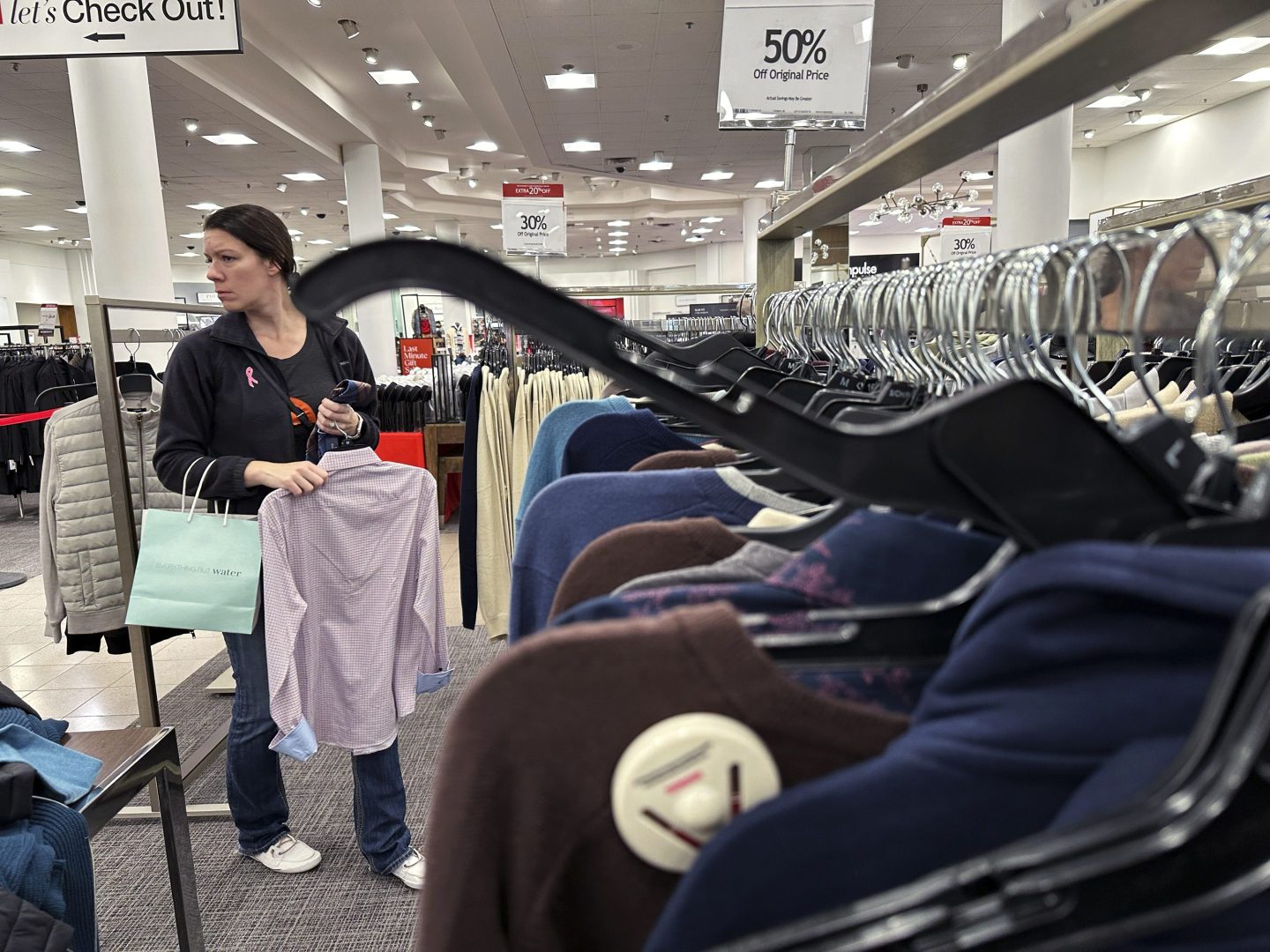 woman shopping for clothing