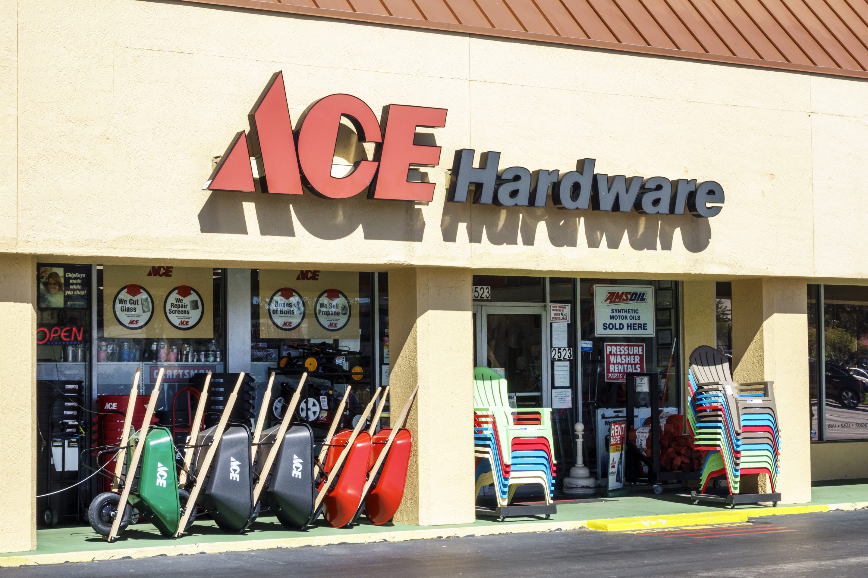 An Ace Hardware storefront. Ace is a SOCi customer.