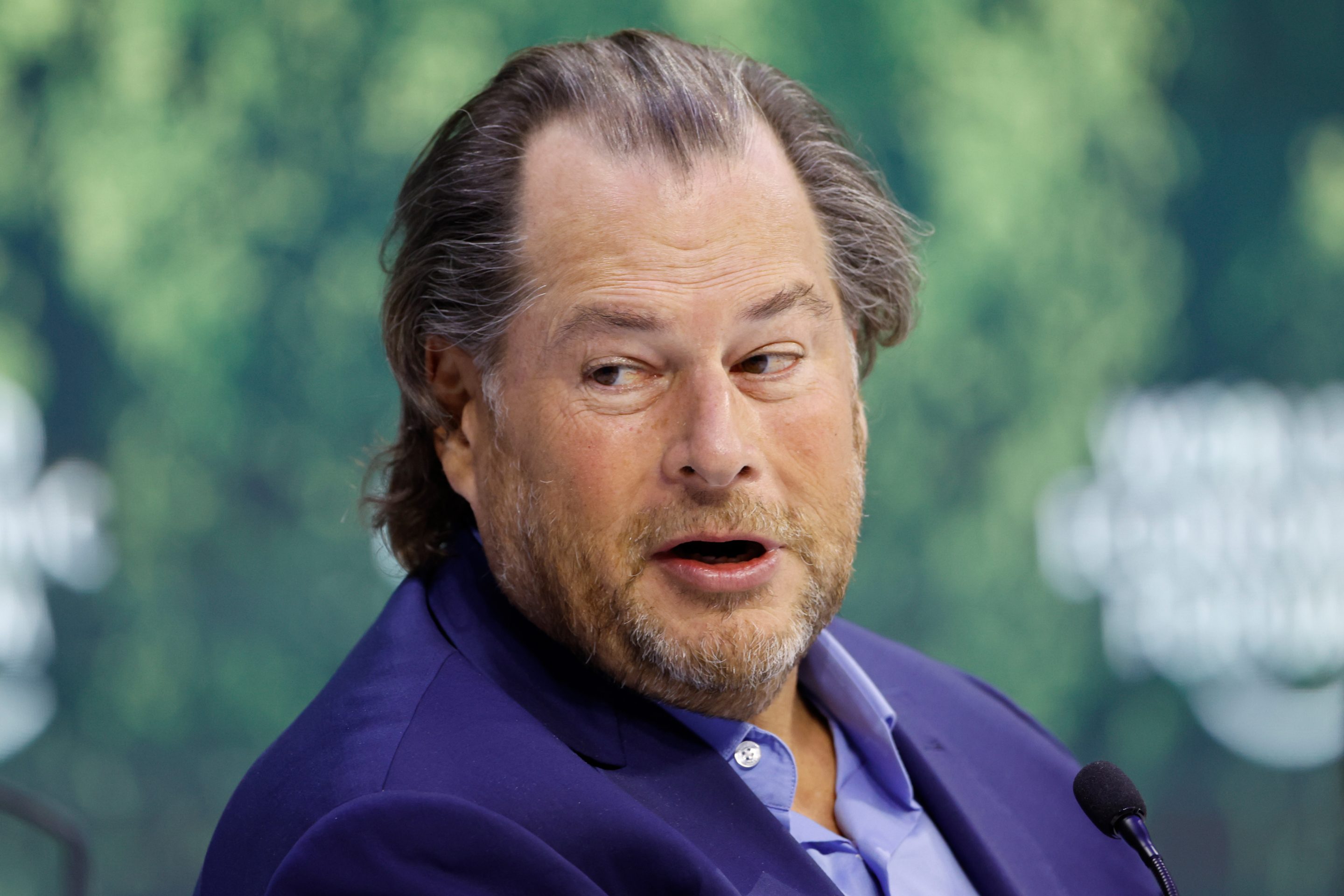 In a uncharacteristic move, shareholders put checks on CEO Marc Benioff’s pay.