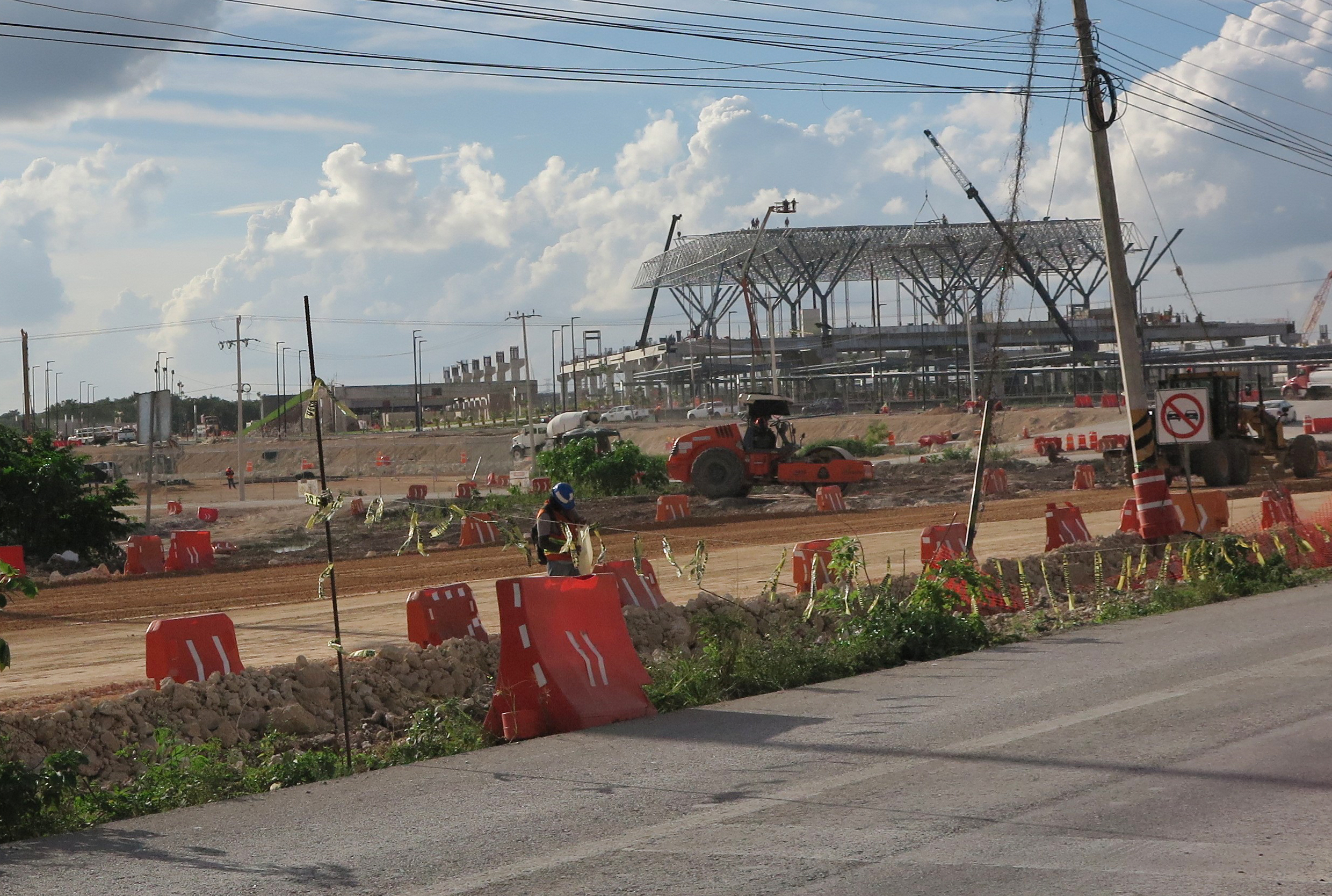 View of the future main station of the Mayan train, on Dec. 6, 2023, in Cancun, Mexico.