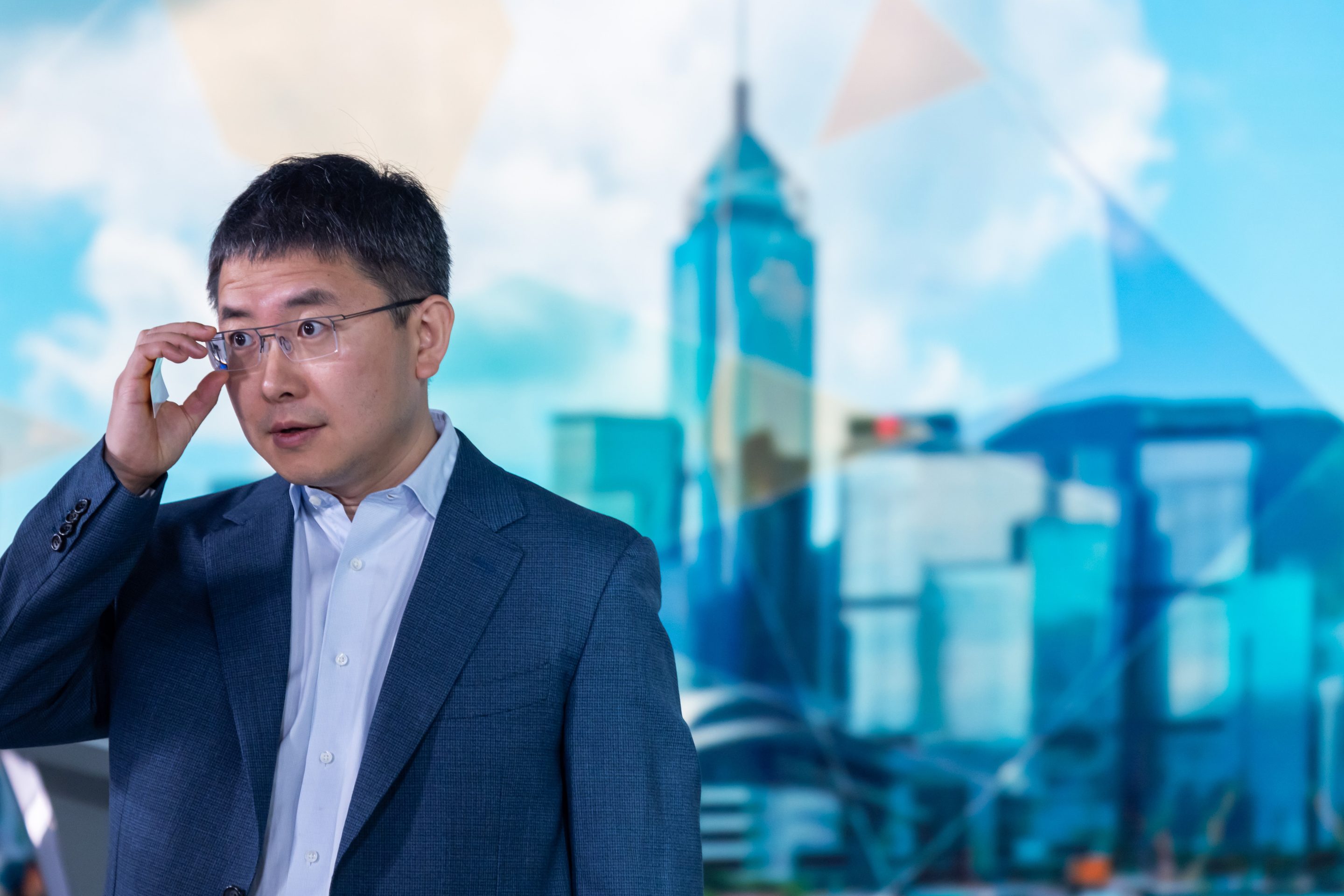 Kuo Zhang, president of Alibaba.com, during a Bloomberg Television interview in Hong Kong, China, on June 6, 2024. 