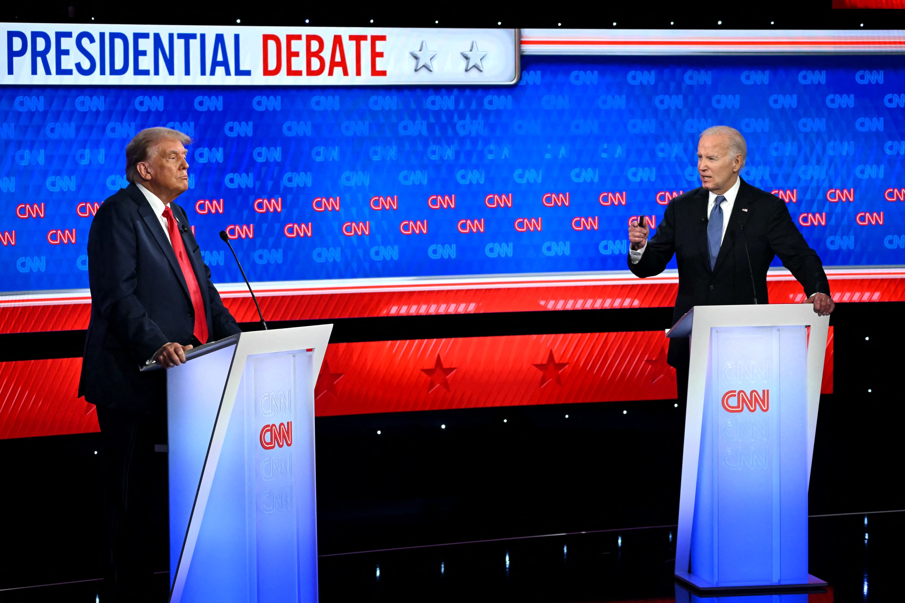 Trump and Biden during the first 2024 presidential debate.