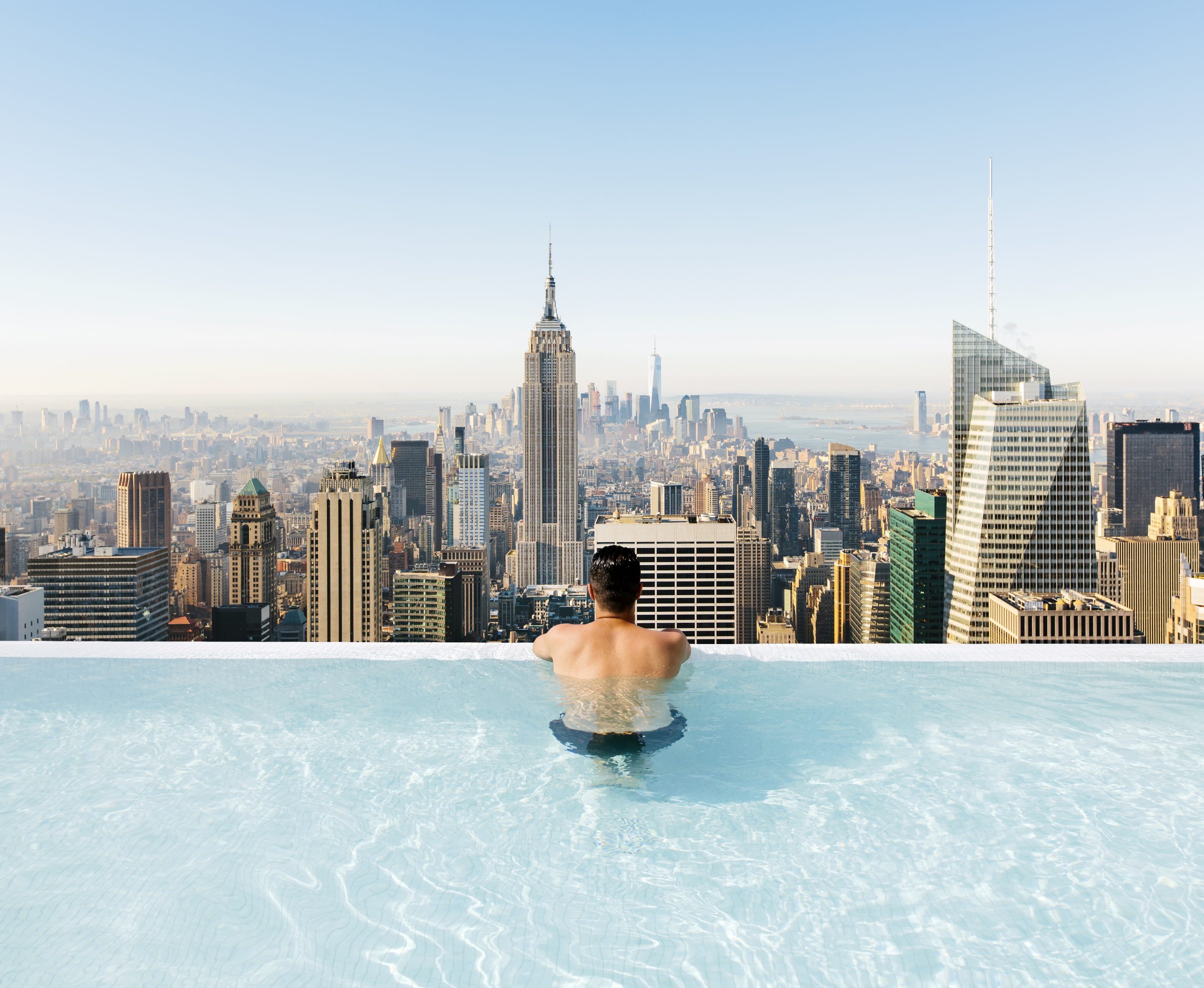 While the condo for rent doesn't have this particular view, whoever rents it will have a good look at Manhattan.