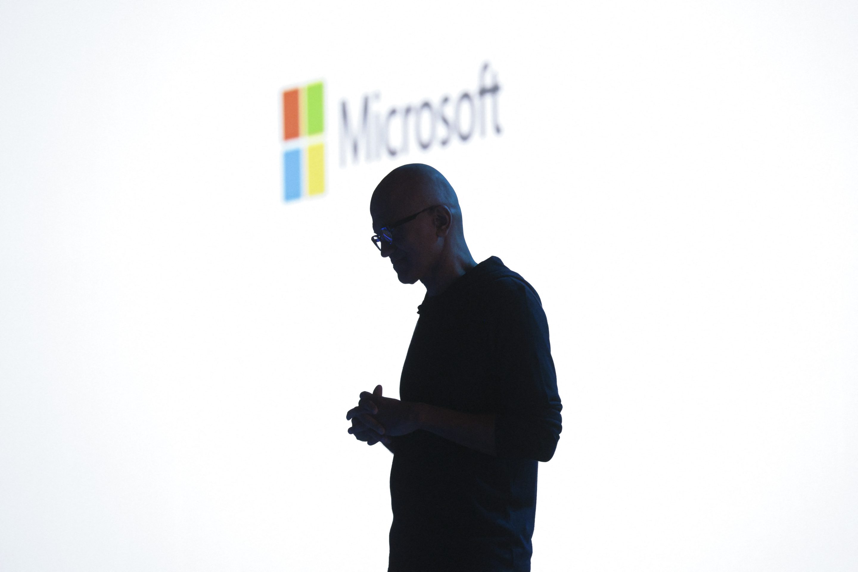 Microsoft CEO Satya Nadella speaks during the Microsoft Build conference in Seattle on May 21.