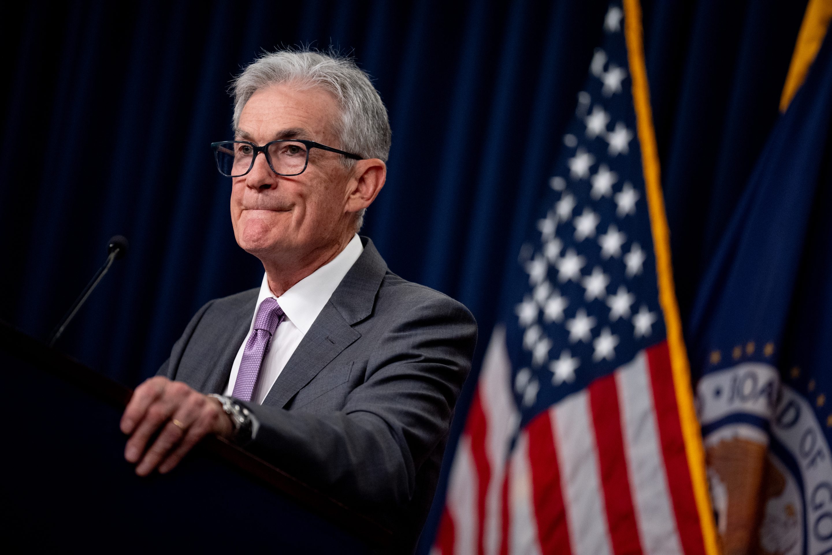 Federal Reserve Chairman Jerome Powell at a news conference following a Federal Open Market Committee meeting on July 31, 2024, in Washington, D.C.