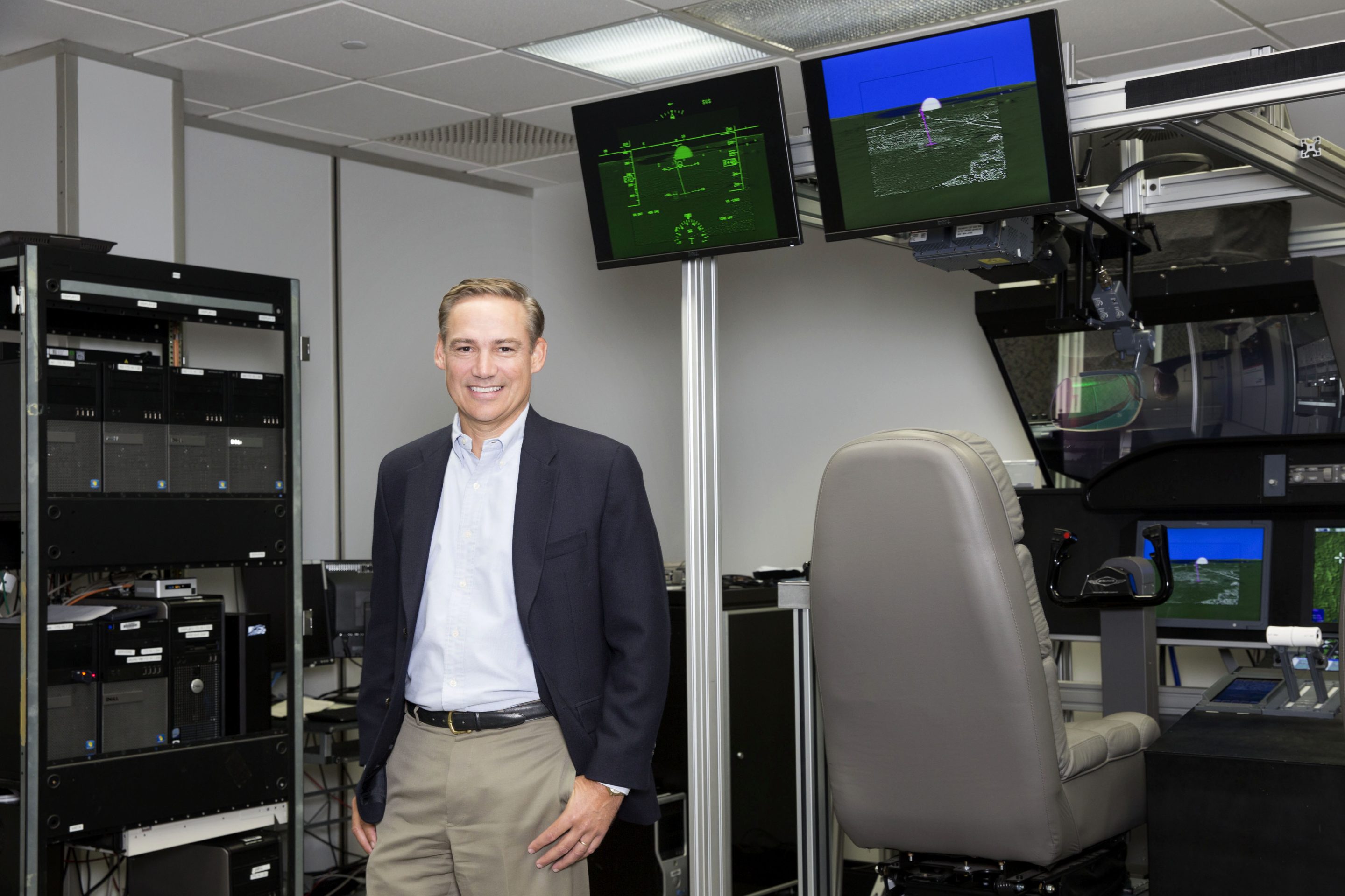 Kelly Ortberg, then-CEO of Rockwell Collins Inc., at the company's production facility in Manchester, Iowa, on Aug. 31, 2016.