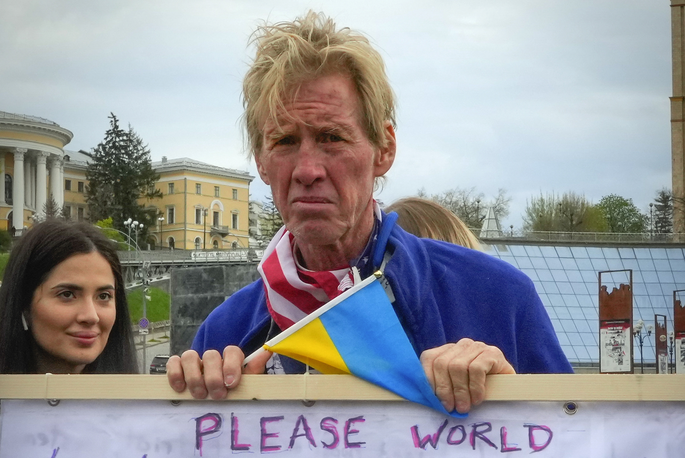 Ryan Wesley Routh at a rally in Kyiv, Ukraine, in 2022.