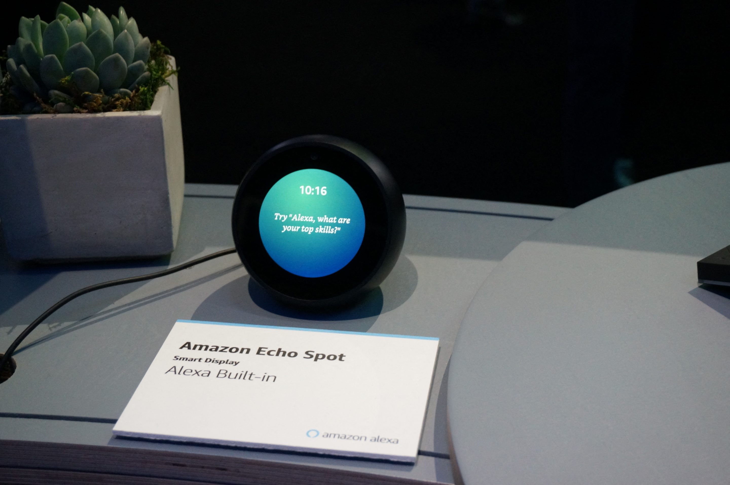 Amazon's Echo Spot device