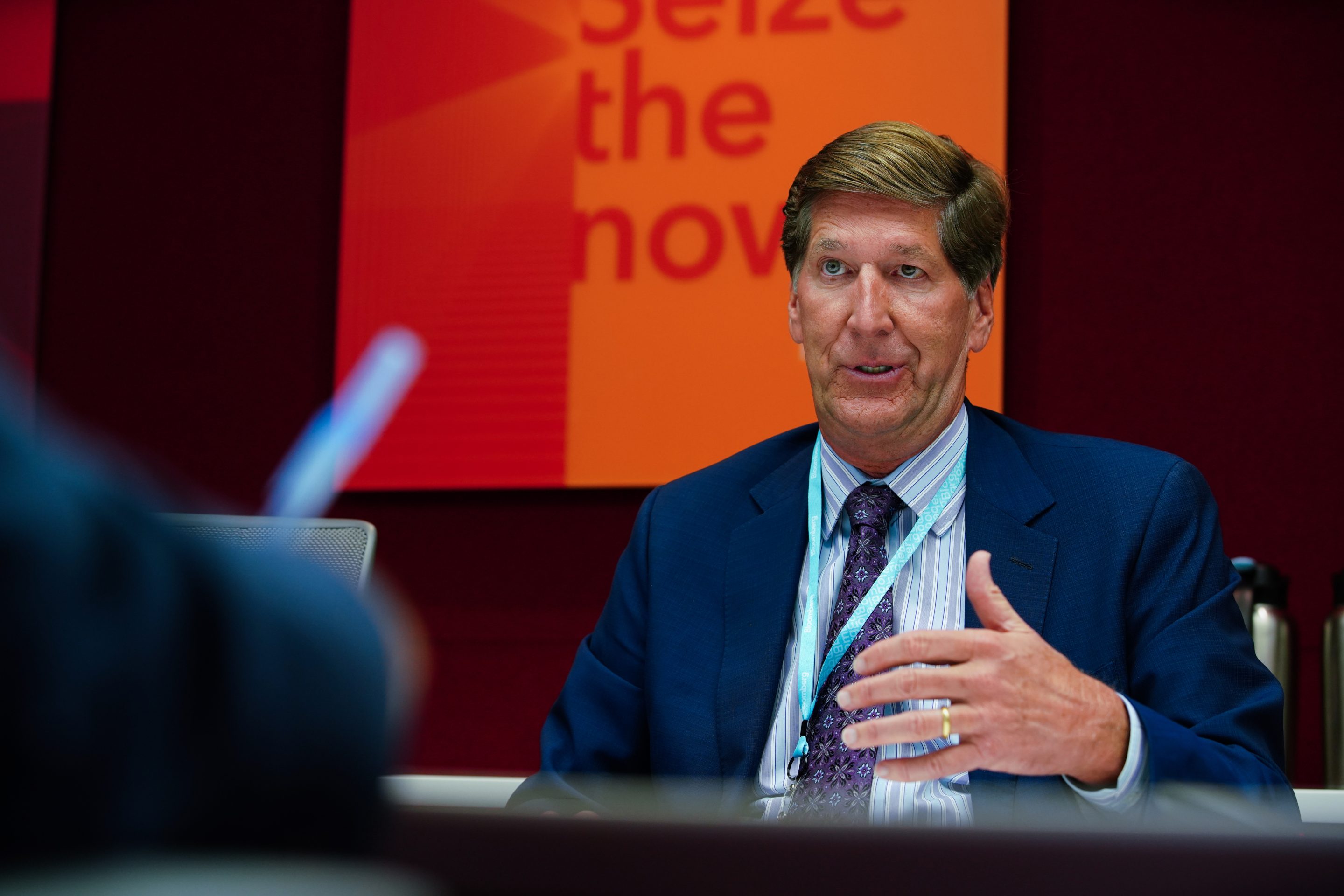 Bruce Van Saun, CEO of Citizens Financial Group, speaks during an interview in New York, U.S., on March 24, 2022.