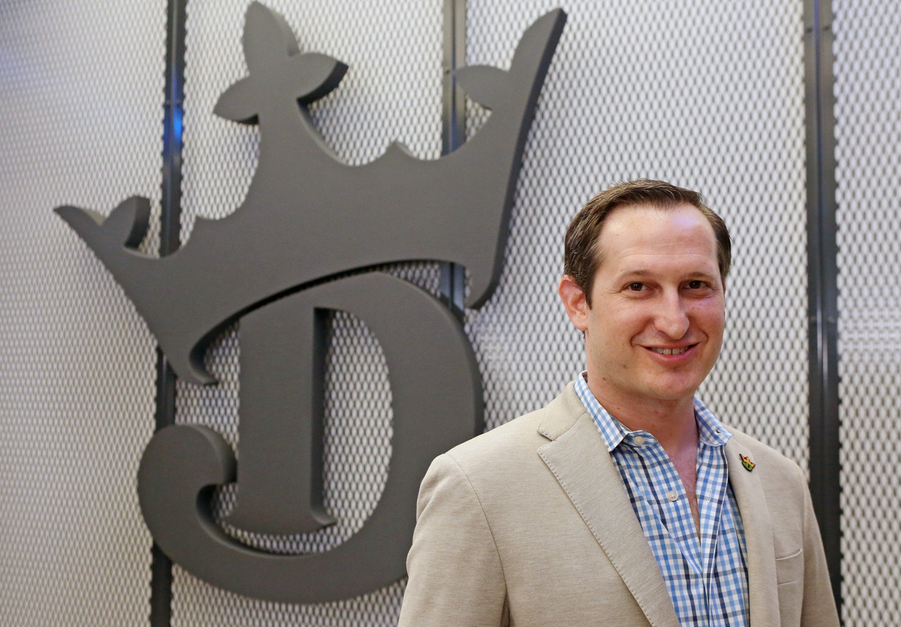 DraftKings co-foundersand CEO Jason Robins is seen at the company's new headquarters.