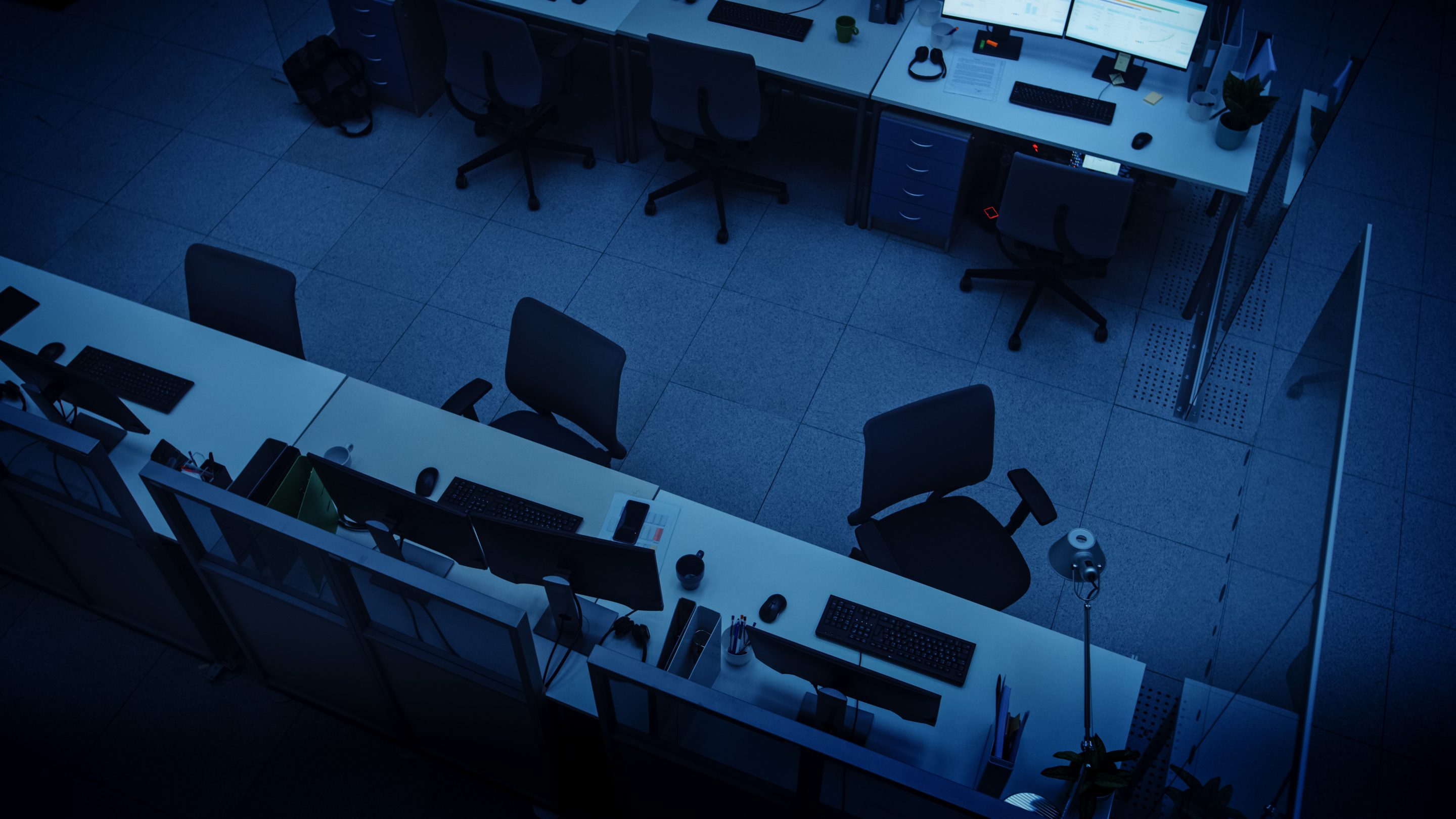 Dark empty office building.