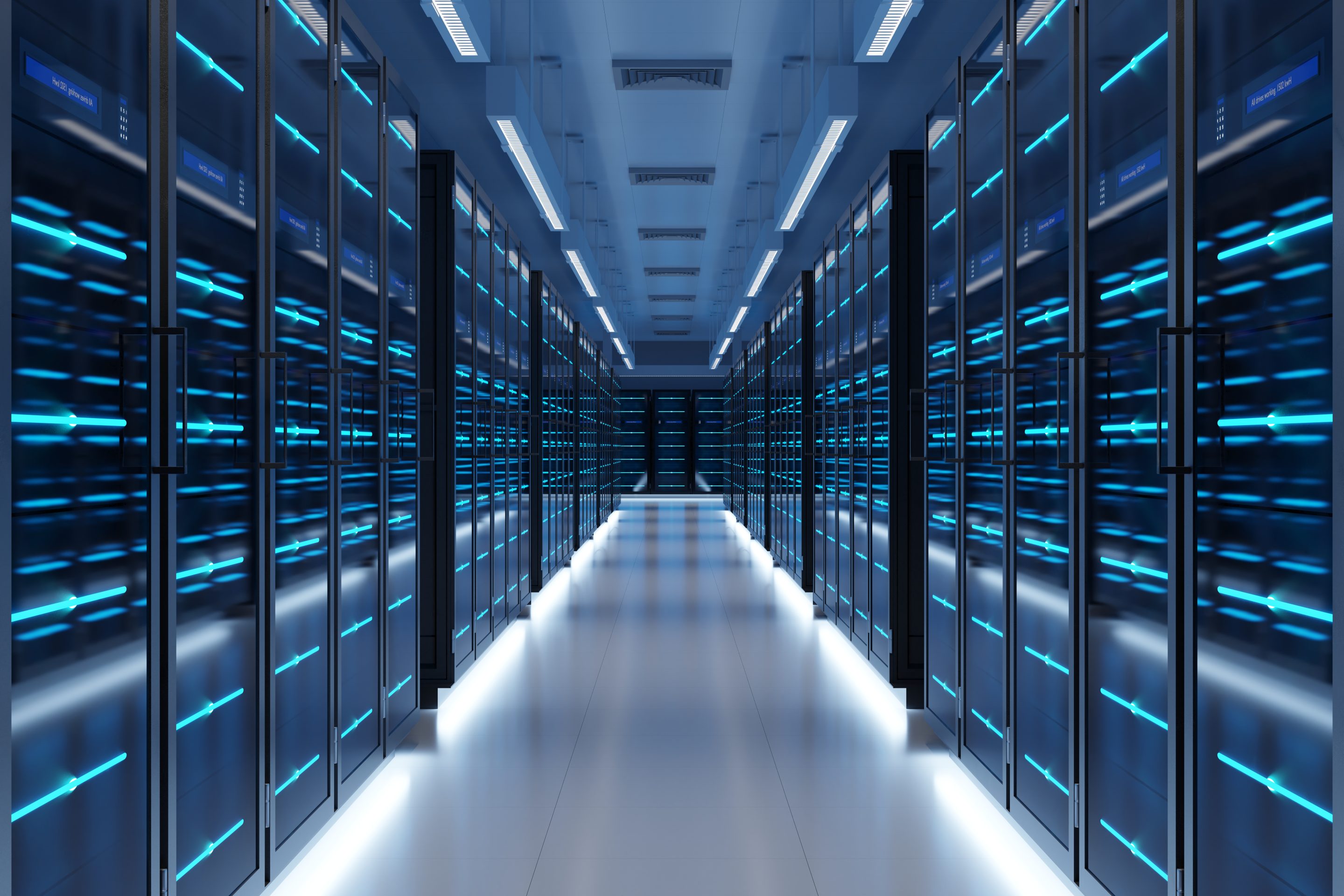 Server room with big data