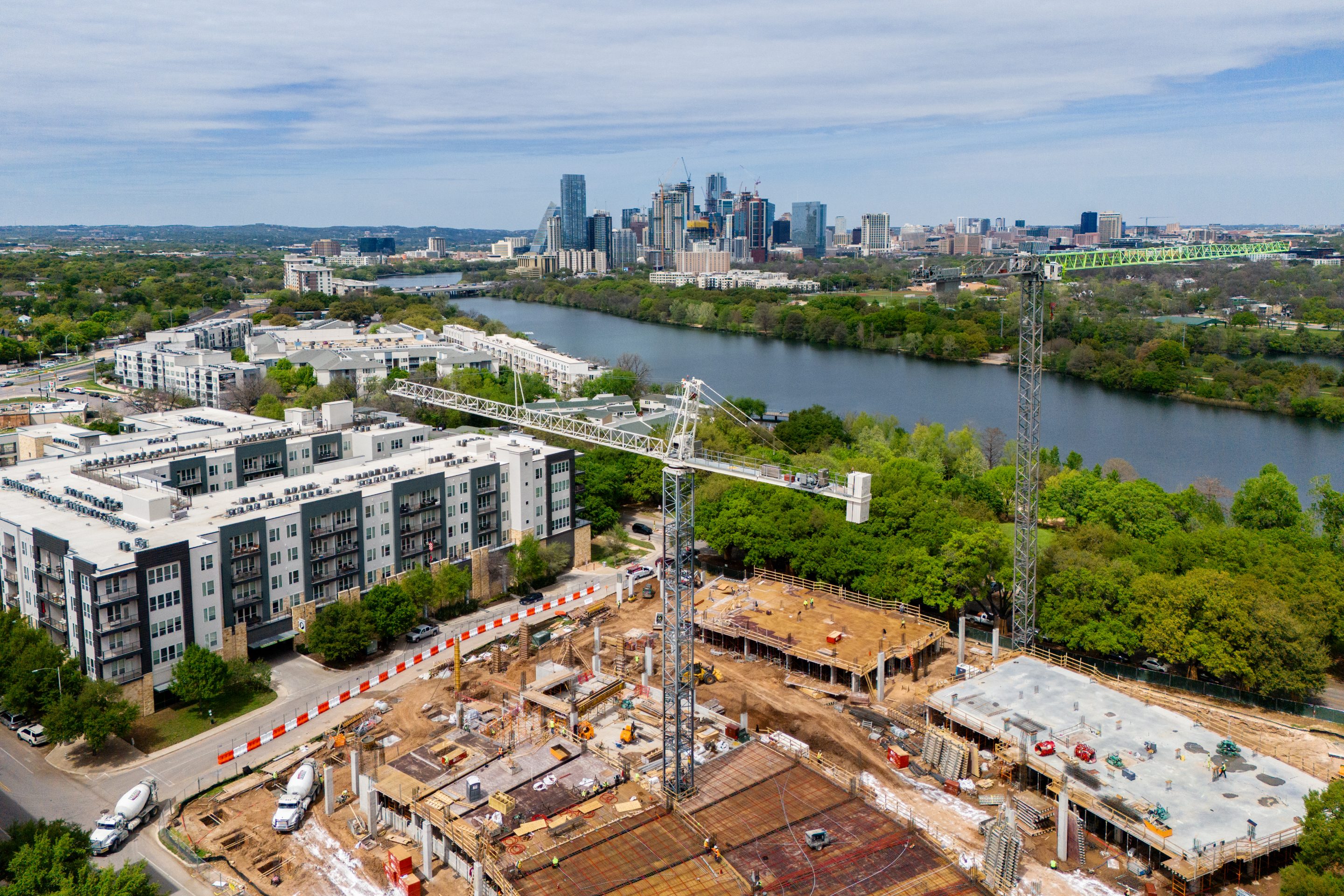 Apartment construction in Austin earlier this year.