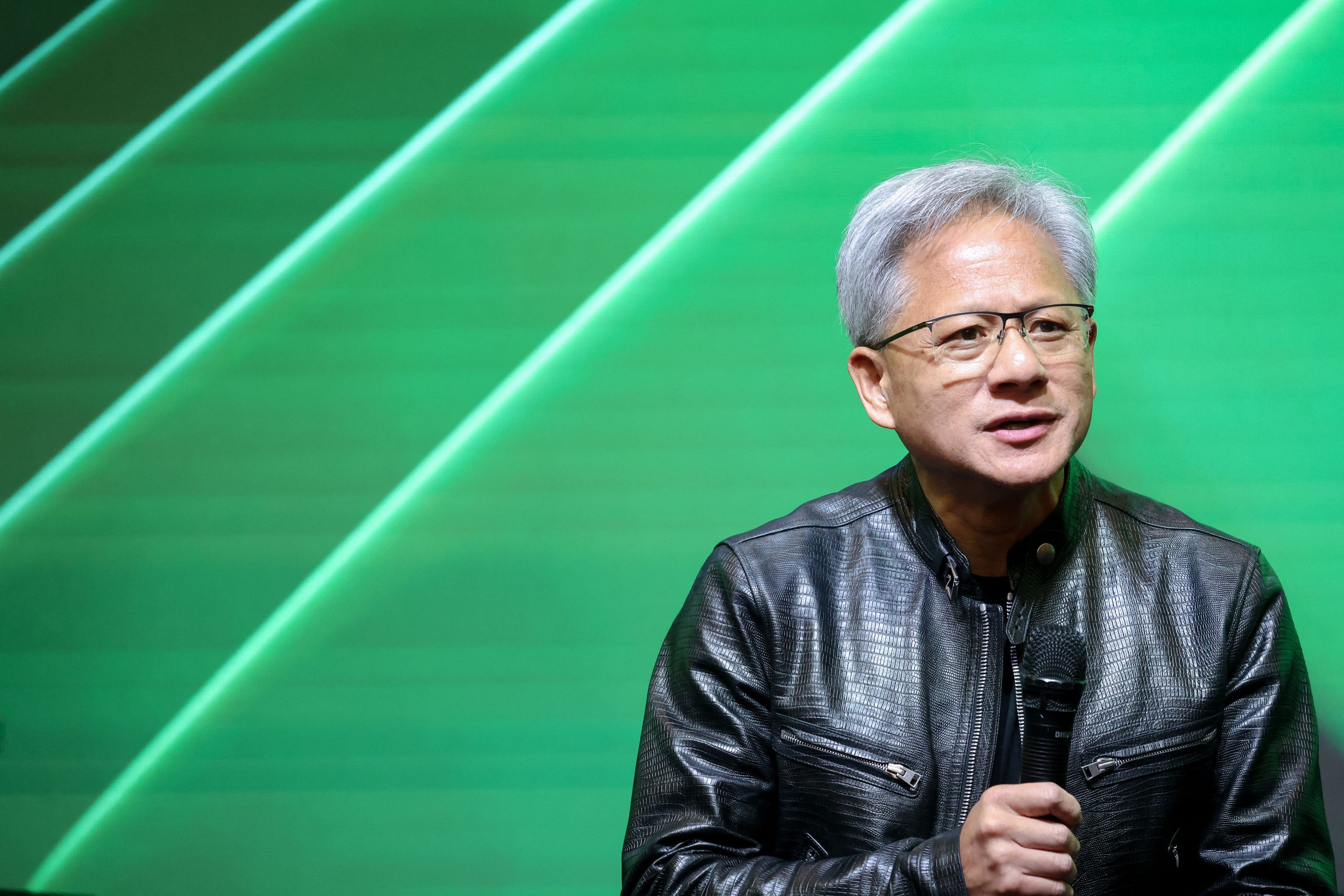 Nvidia CEO Jensen Huang speaks during Computex 2024 in Taipei on June 4, 2024.