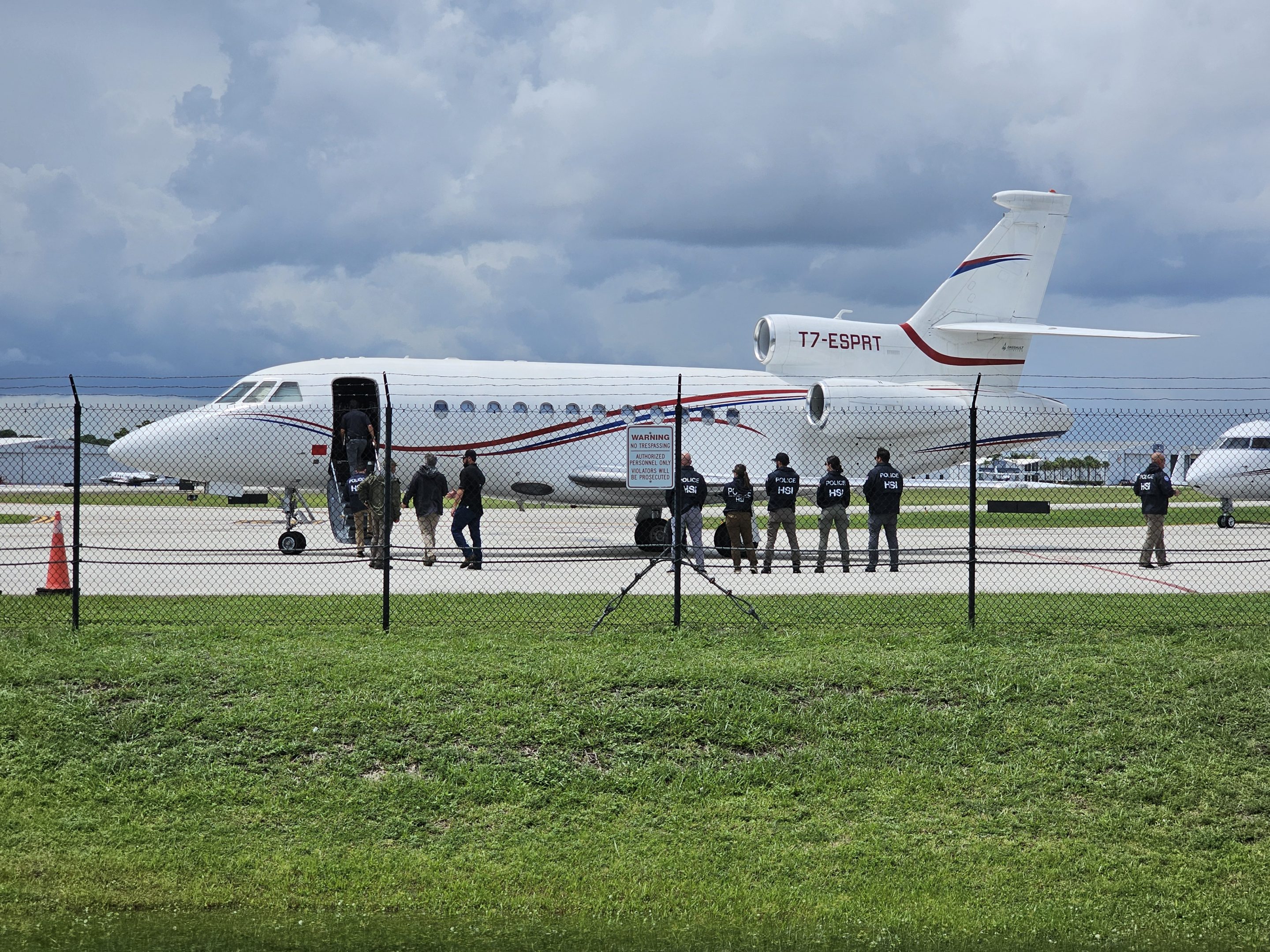 Venezuelan President Nicolas Maduro's aircraft, a Dassault Falcon 900EX private jet, after being seized by U.S. law enforcement officials is seen in Fort Lauderdale, Fla. 