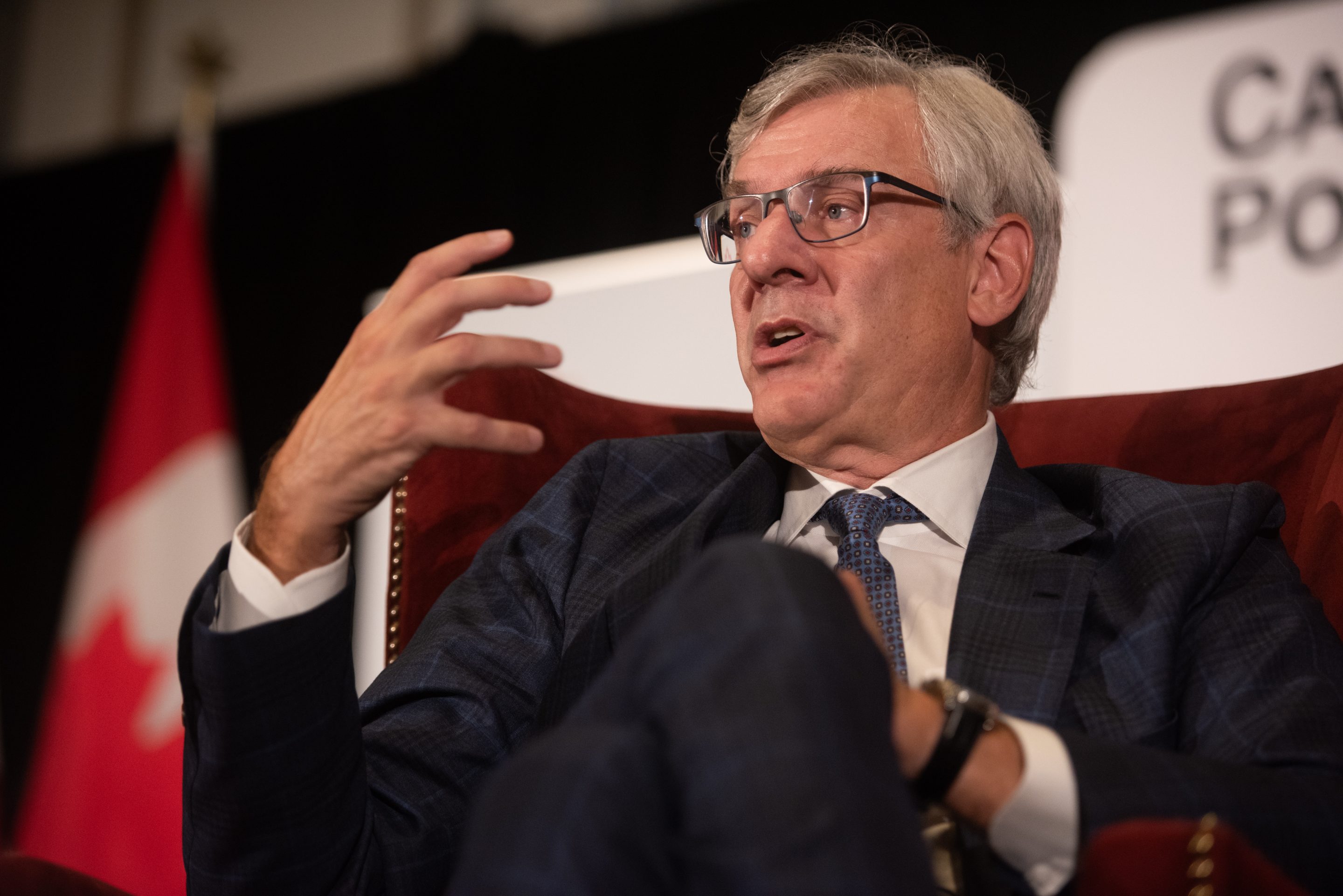RBC CEO Dave McKay speaks at the Canadian Club in Toronto, Ontario, on Sept. 10, 2024. 