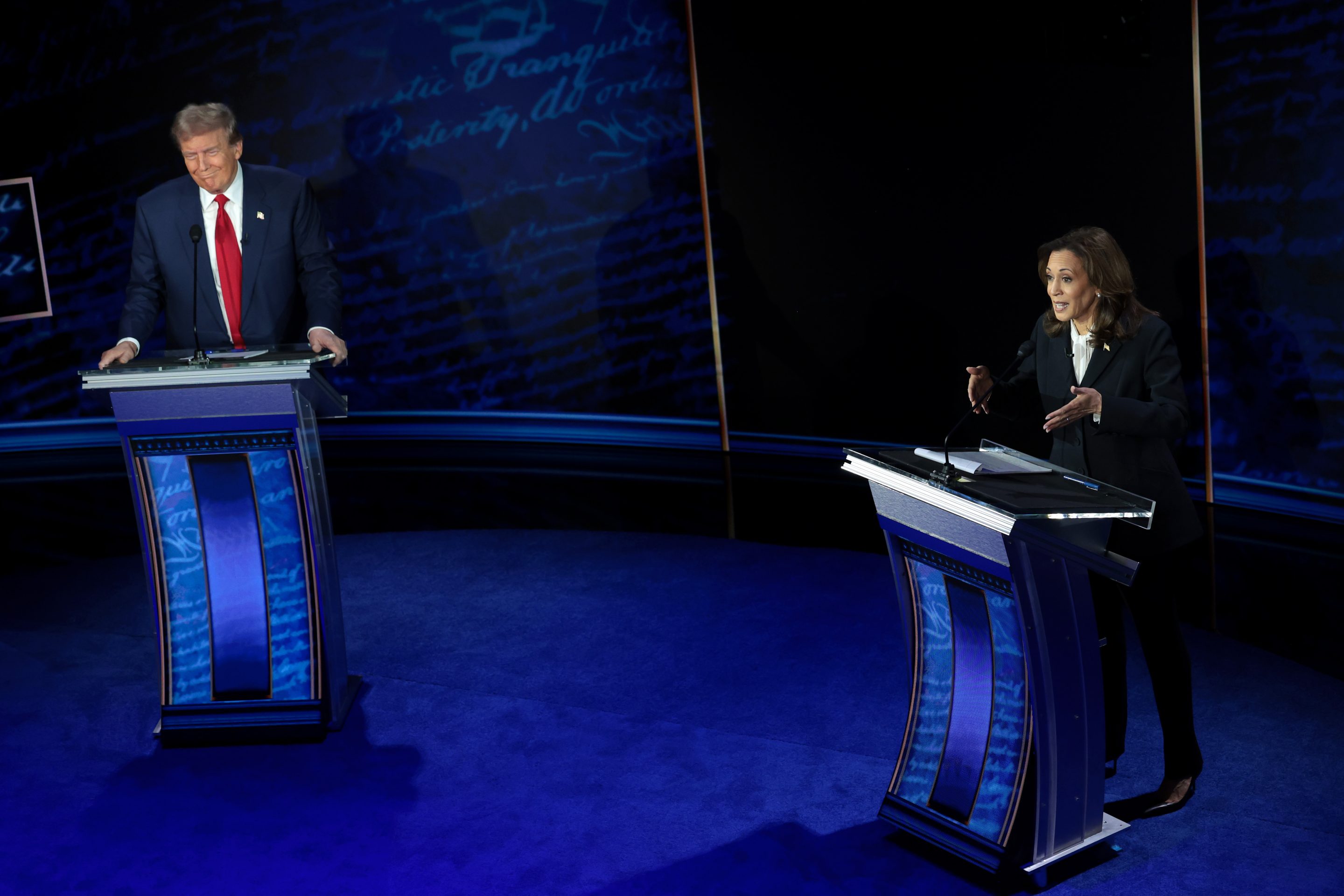 Trump and Harris sparred at their first debate at The National Constitution Center on Sept. 10, 2024 in Philadelphia.
