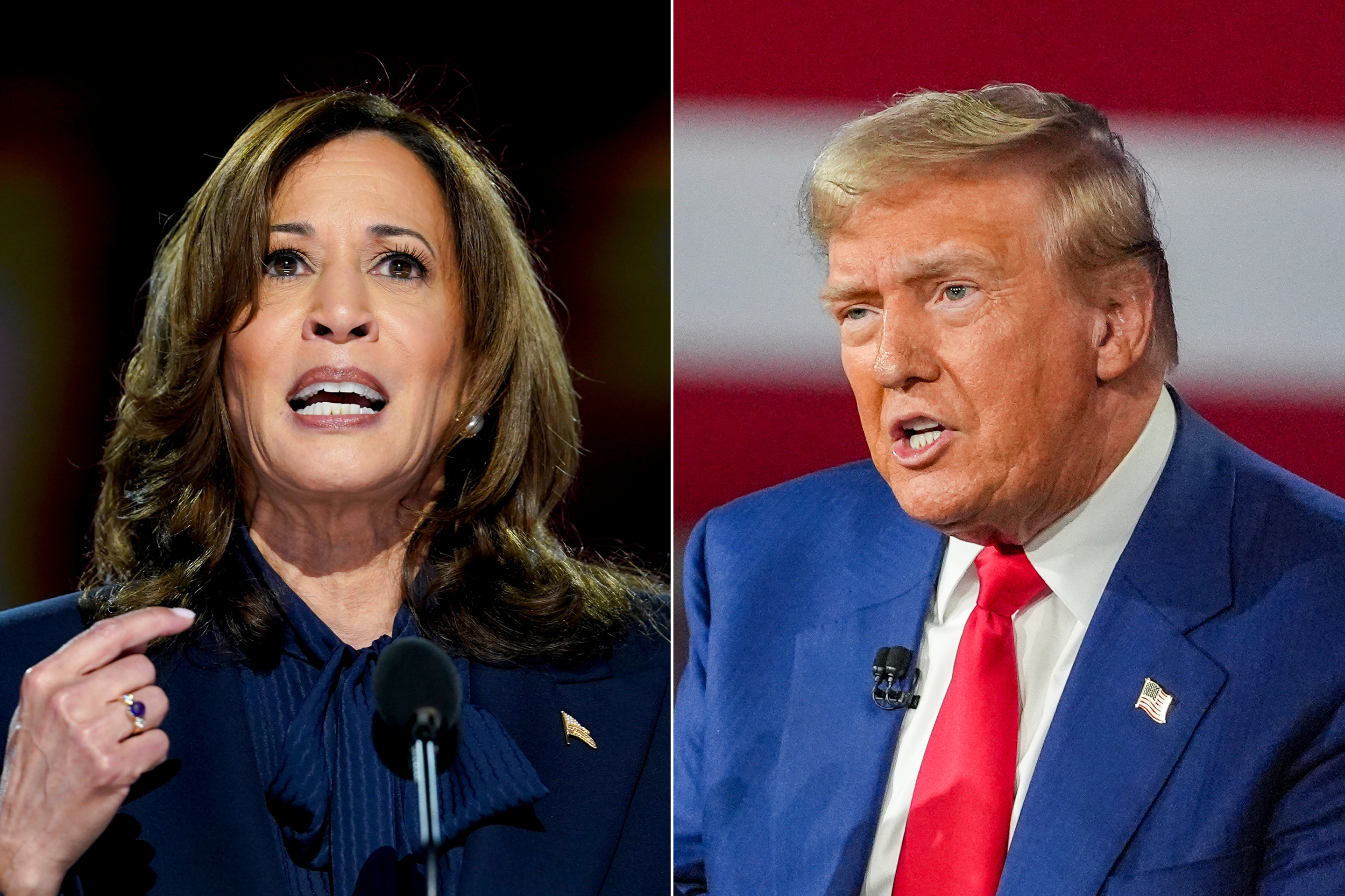 Kamala Harris and Donald Trump will square off in a debate Monday night. 
