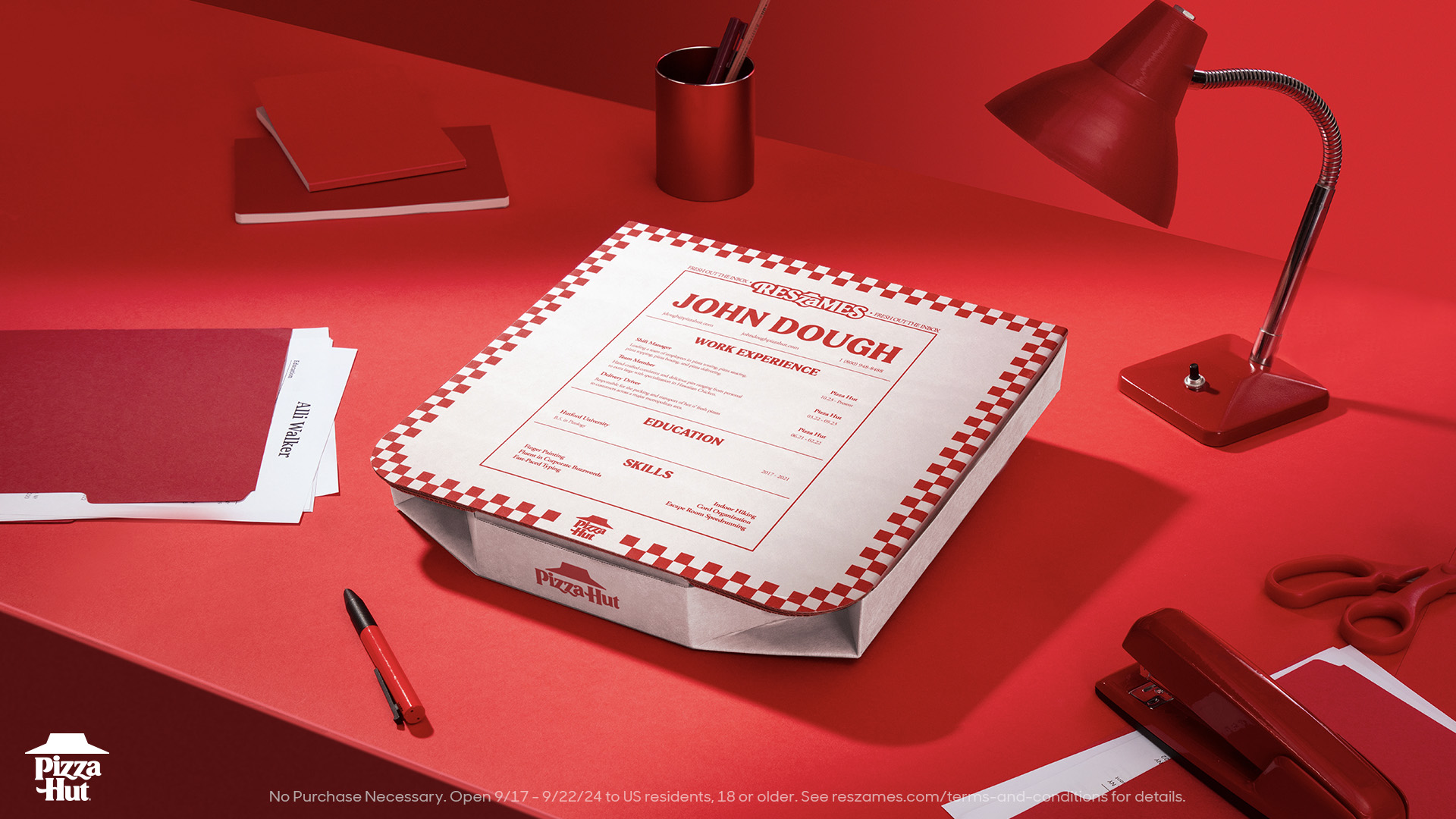 Pizza Hut will put your resume on a box.