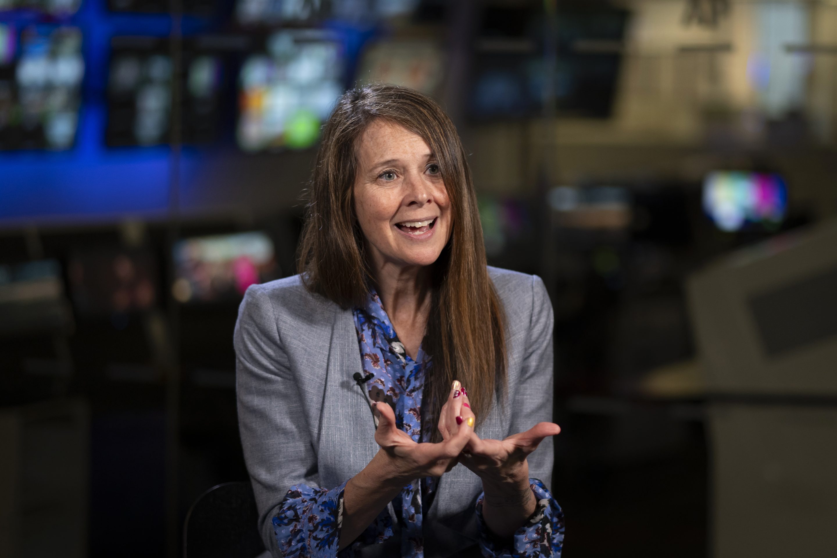 Director of the U.S. Cybersecurity and Infrastructure Security Agency (CISA) Jen Easterly speaks to The Associated Press in Washington, on Oct. 2, 2024.