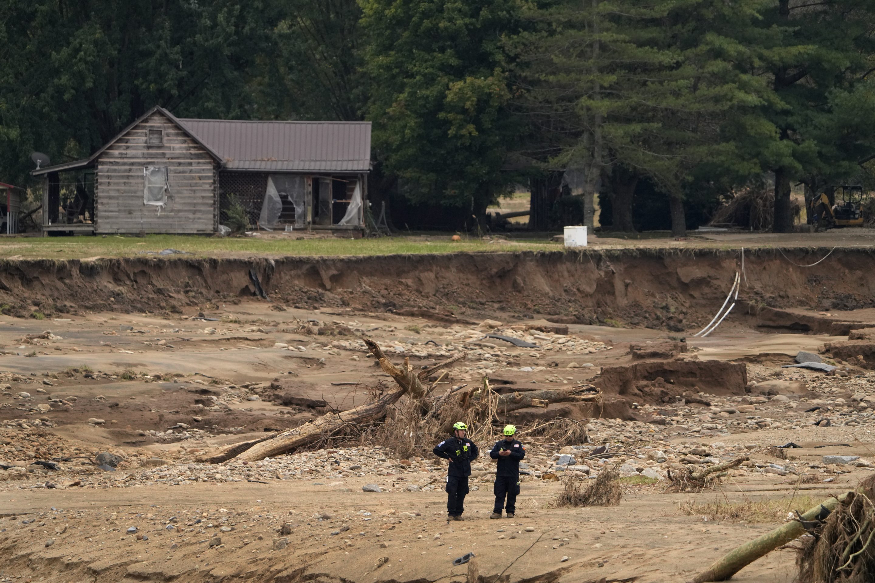 Personnel from Urban Search and Rescue Utah Task Force 1 continue to search for victims of the Impact Plastics tragedy in the aftermath of Hurricane Helene Friday, Oct. 4, 2024, in Erwin, Tenn.
