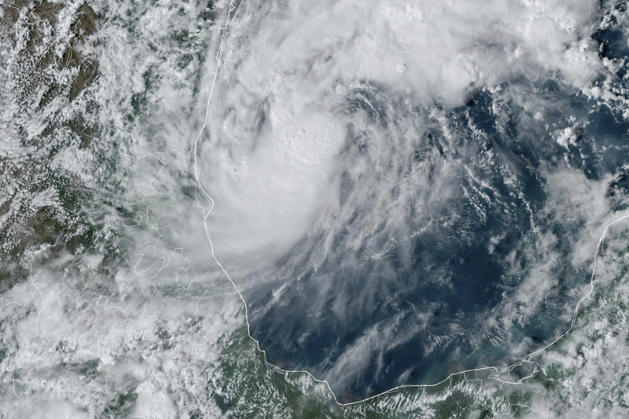 satellite image of tropical storm