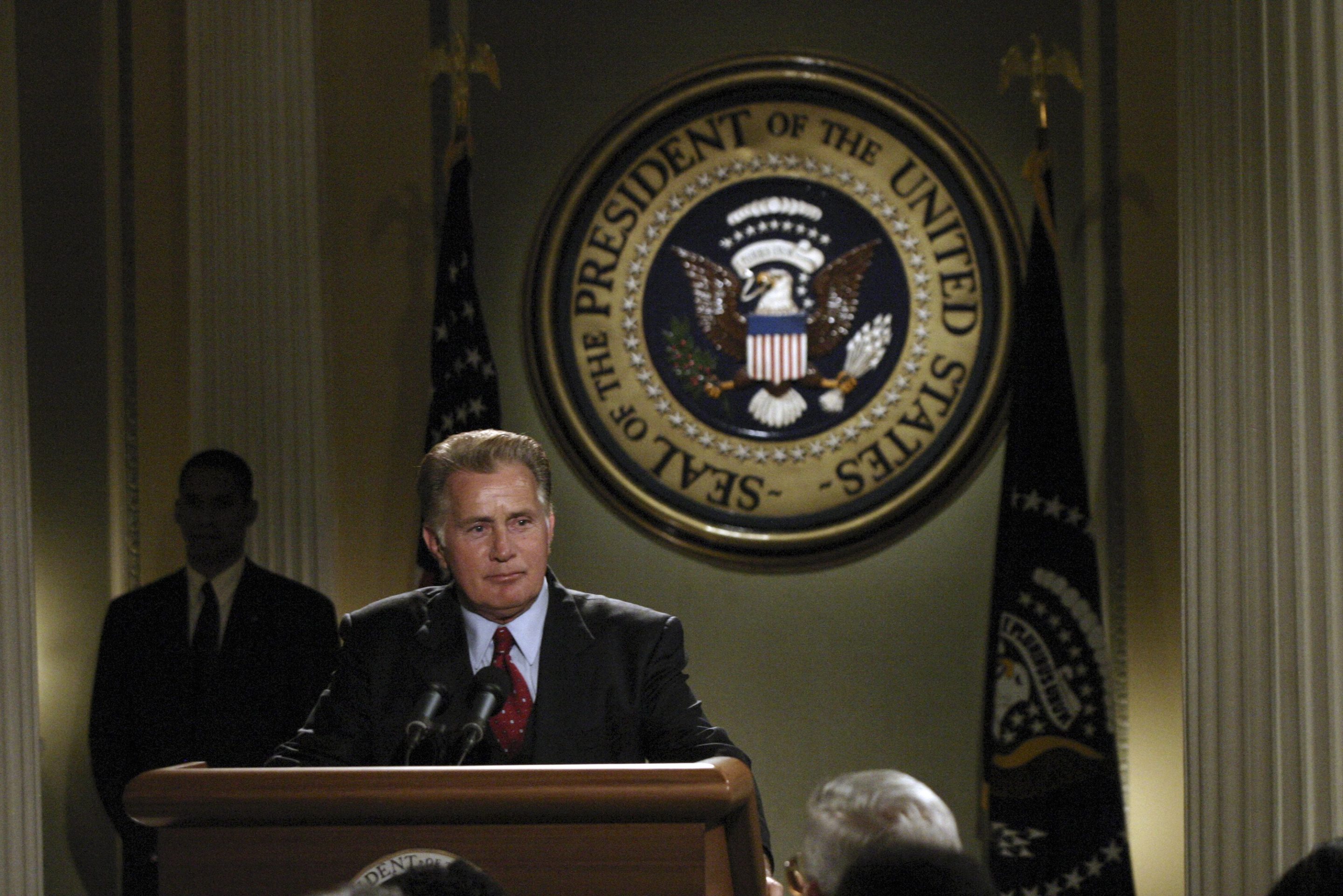 Martin Sheen as President Jed Bartlet on "The West Wing."