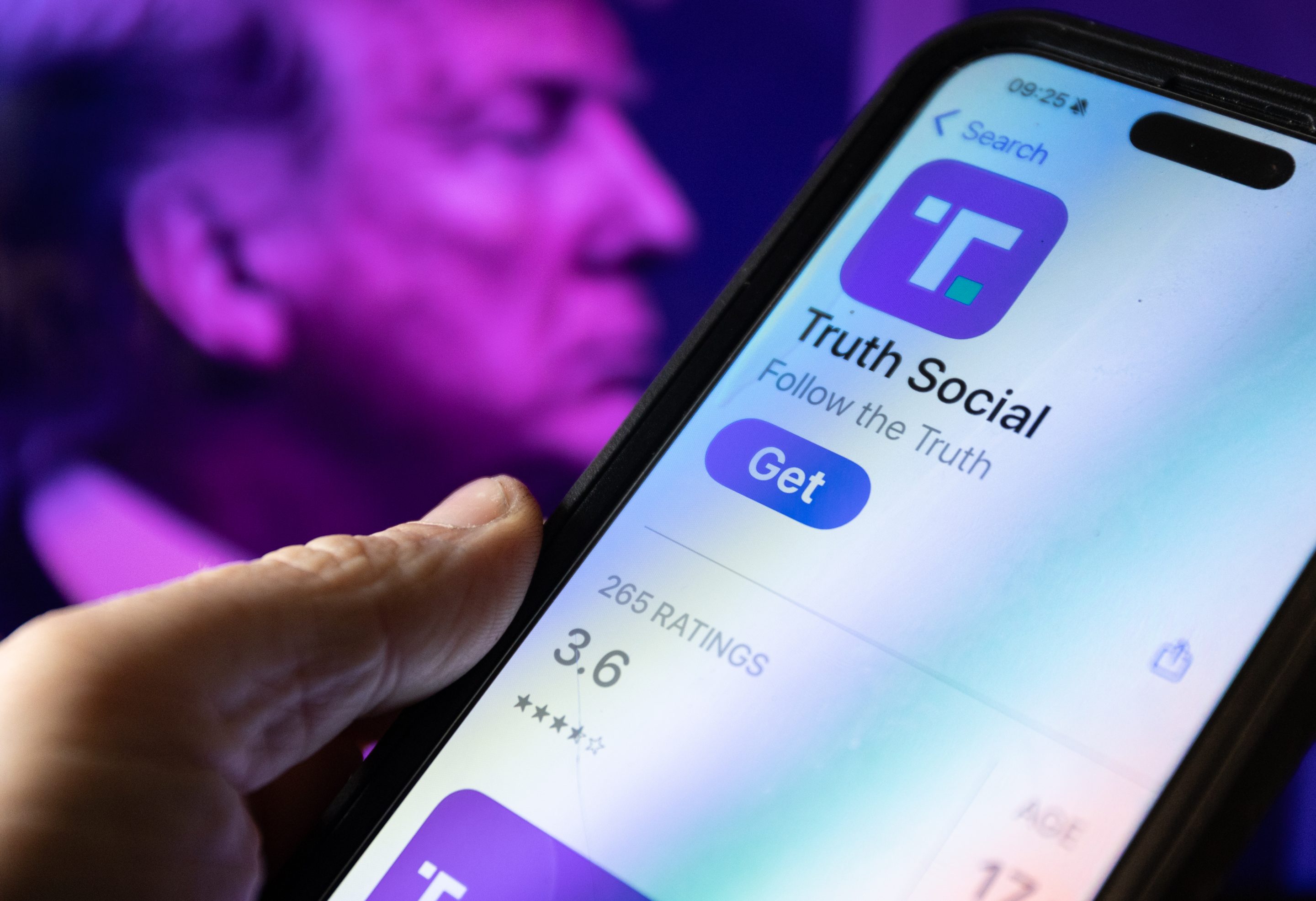 Truth Social on a smartphone