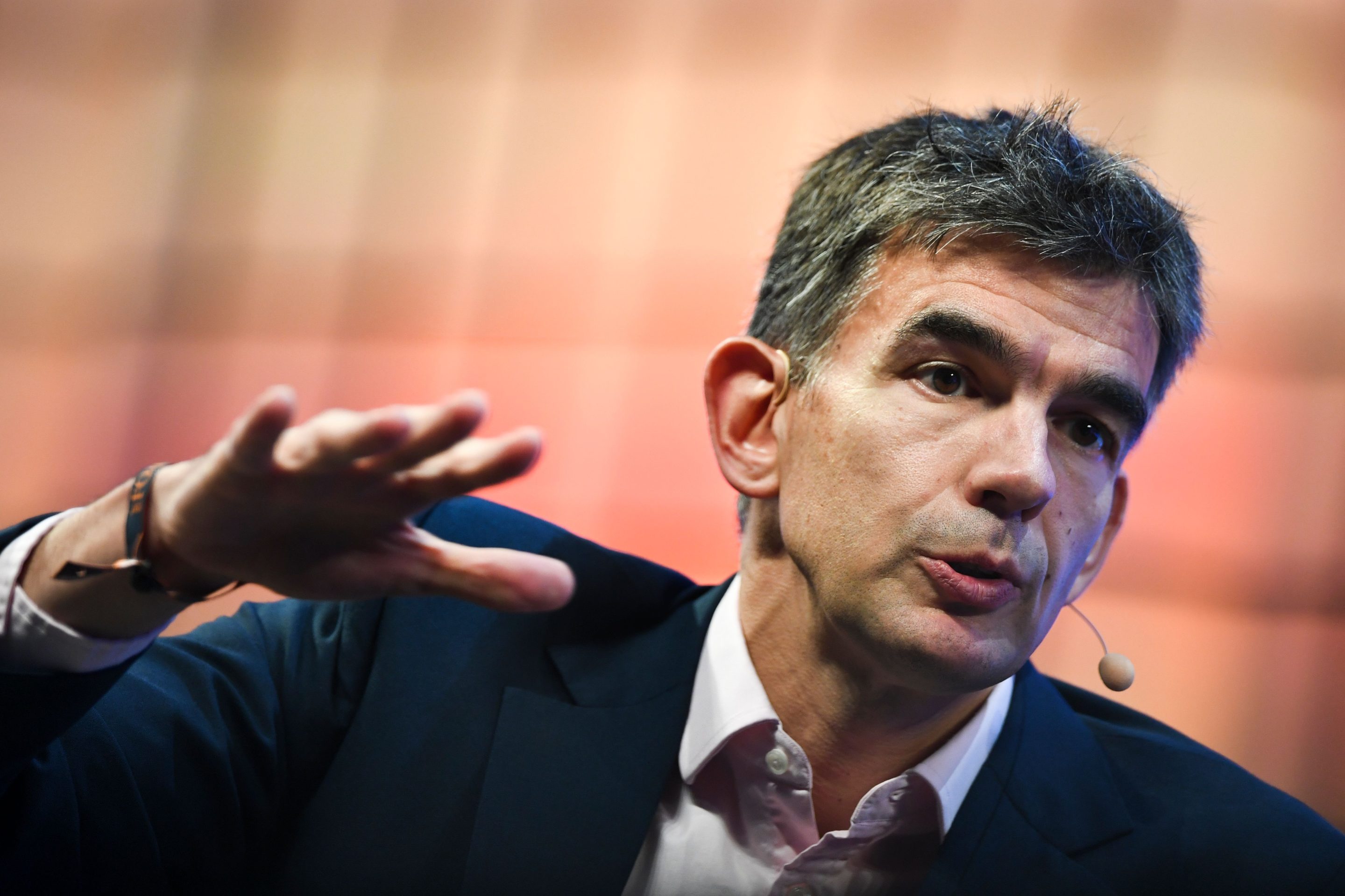 Google's EMEA business and operations president Matt Brittin gives an interview during the 2017 Web Summit in Lisbon on November 9, 2017.