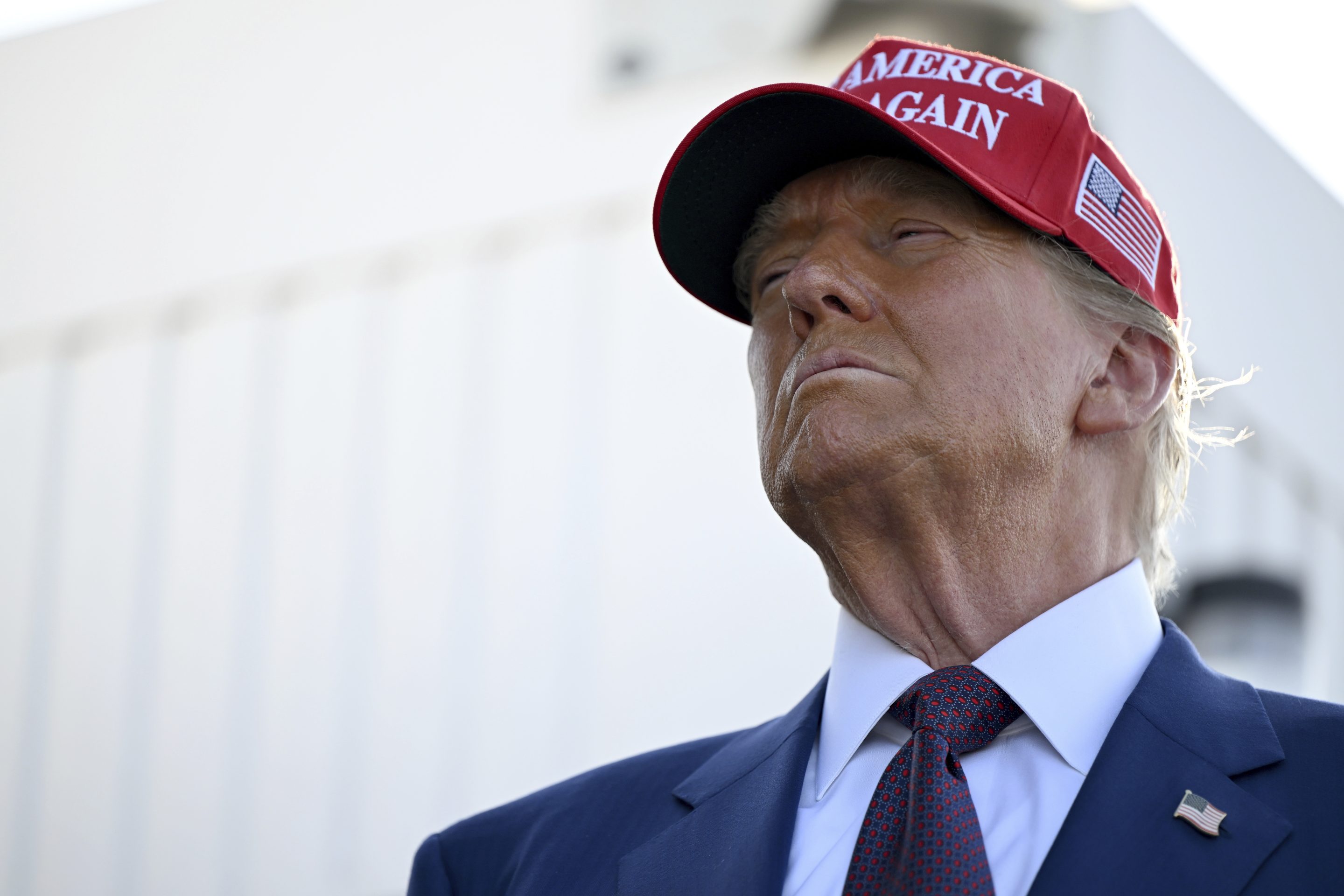 Trump in a MAGA hat
