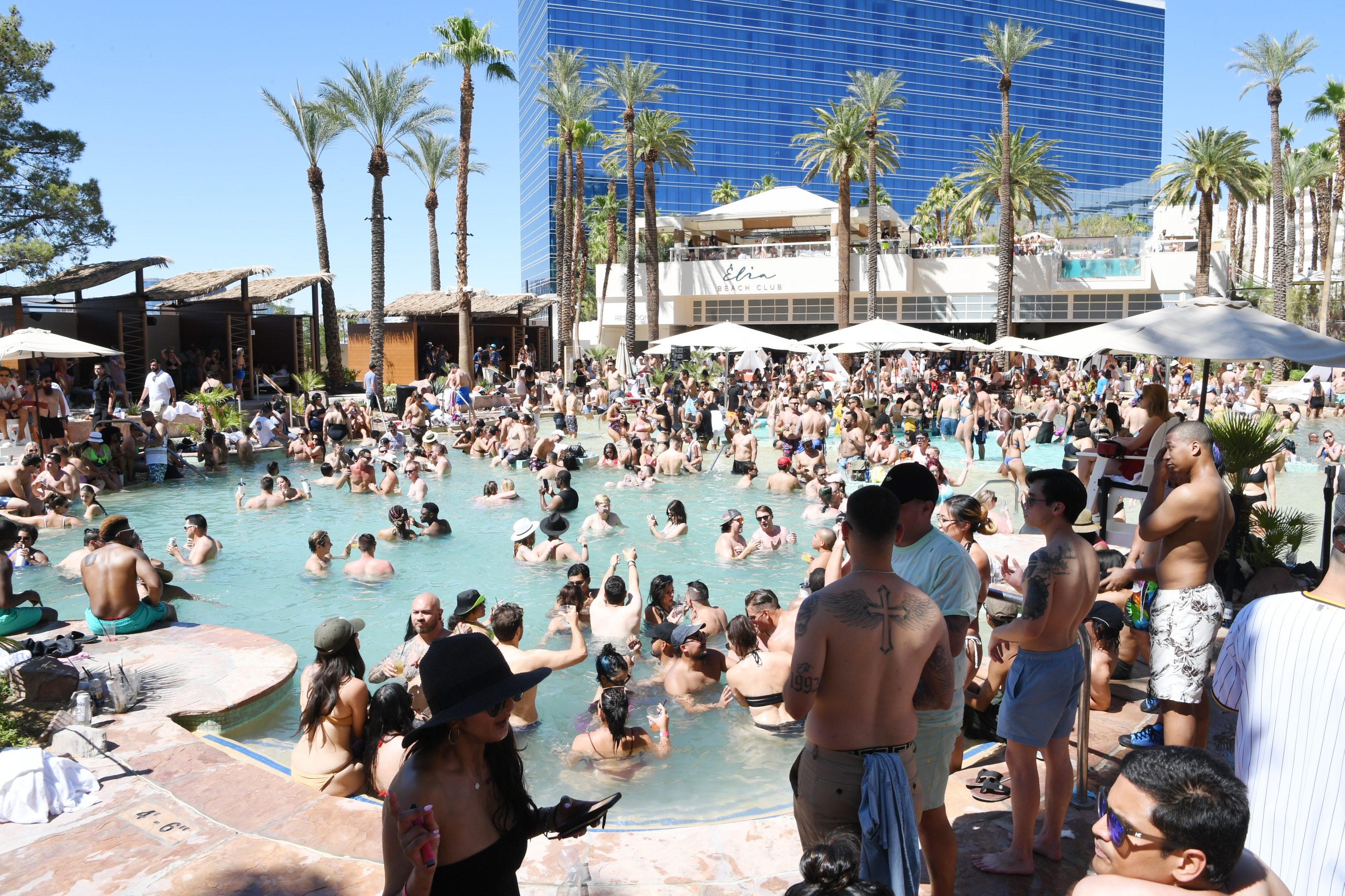 A general view at The Élia Beach Club Grand Opening At Virgin Hotels Las Vegas