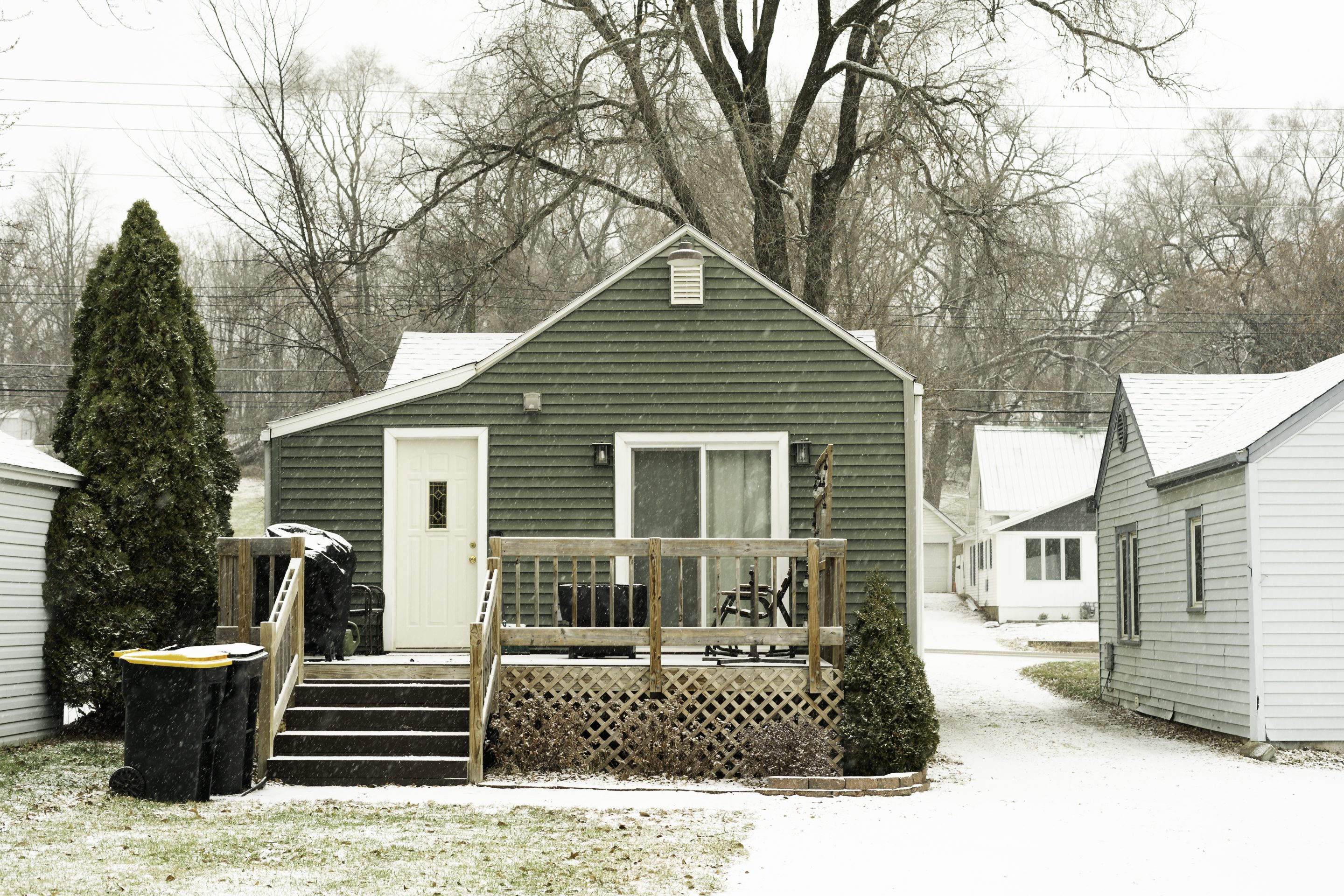 small green starter home