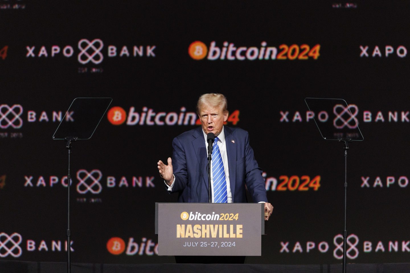 Trump at podium