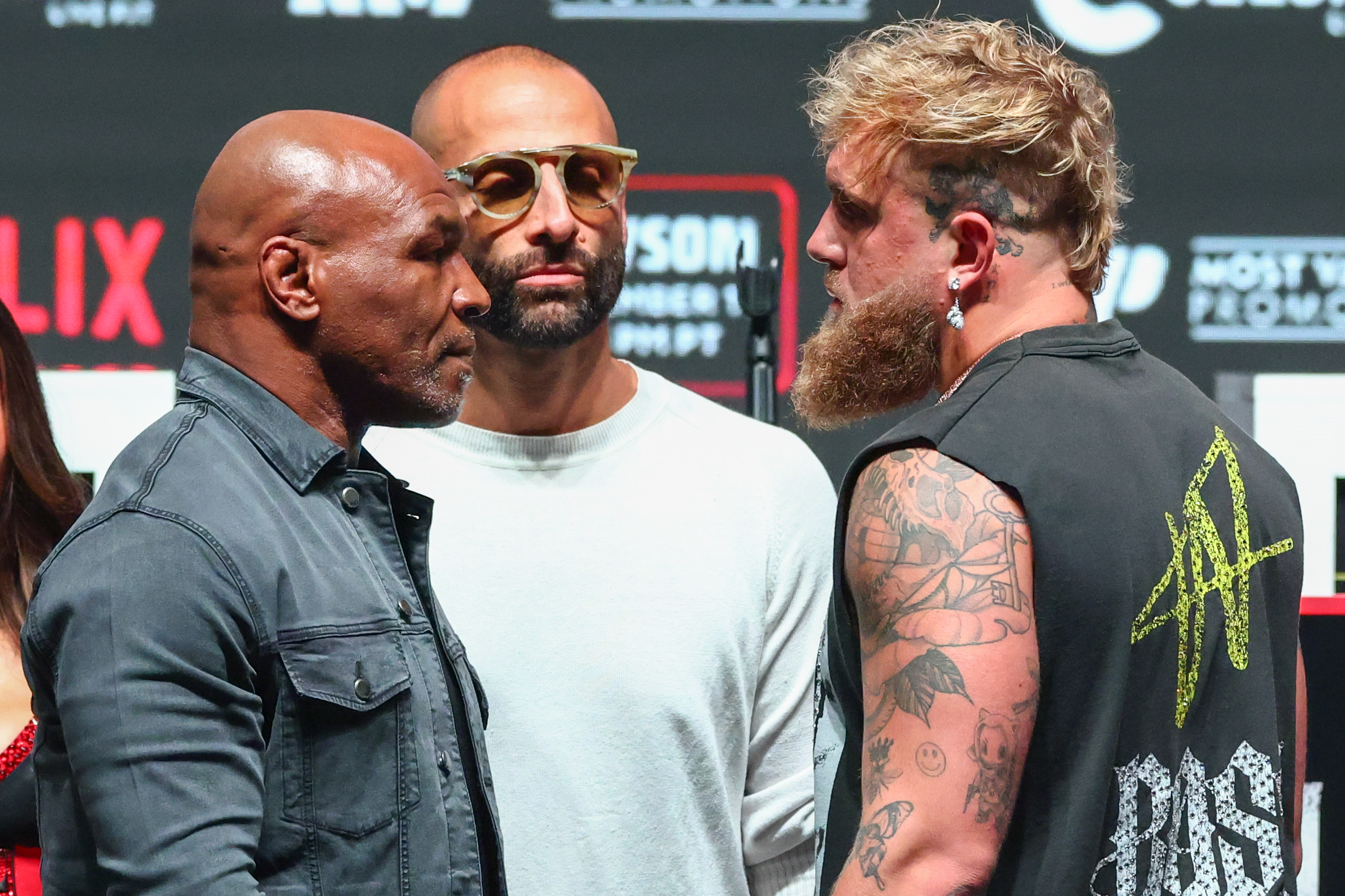 Mike Tyson and Jake Paul .