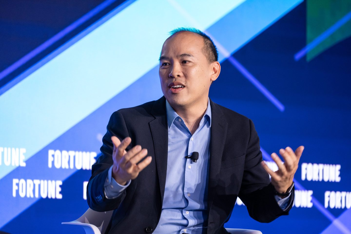Pichit Virankabutra, deputy director and acting director of the Chiang Mai Office at Thailand’s Creative Economy Agency, speaking at the MGM Cotai in Macau, on Dec. 5, 2024.