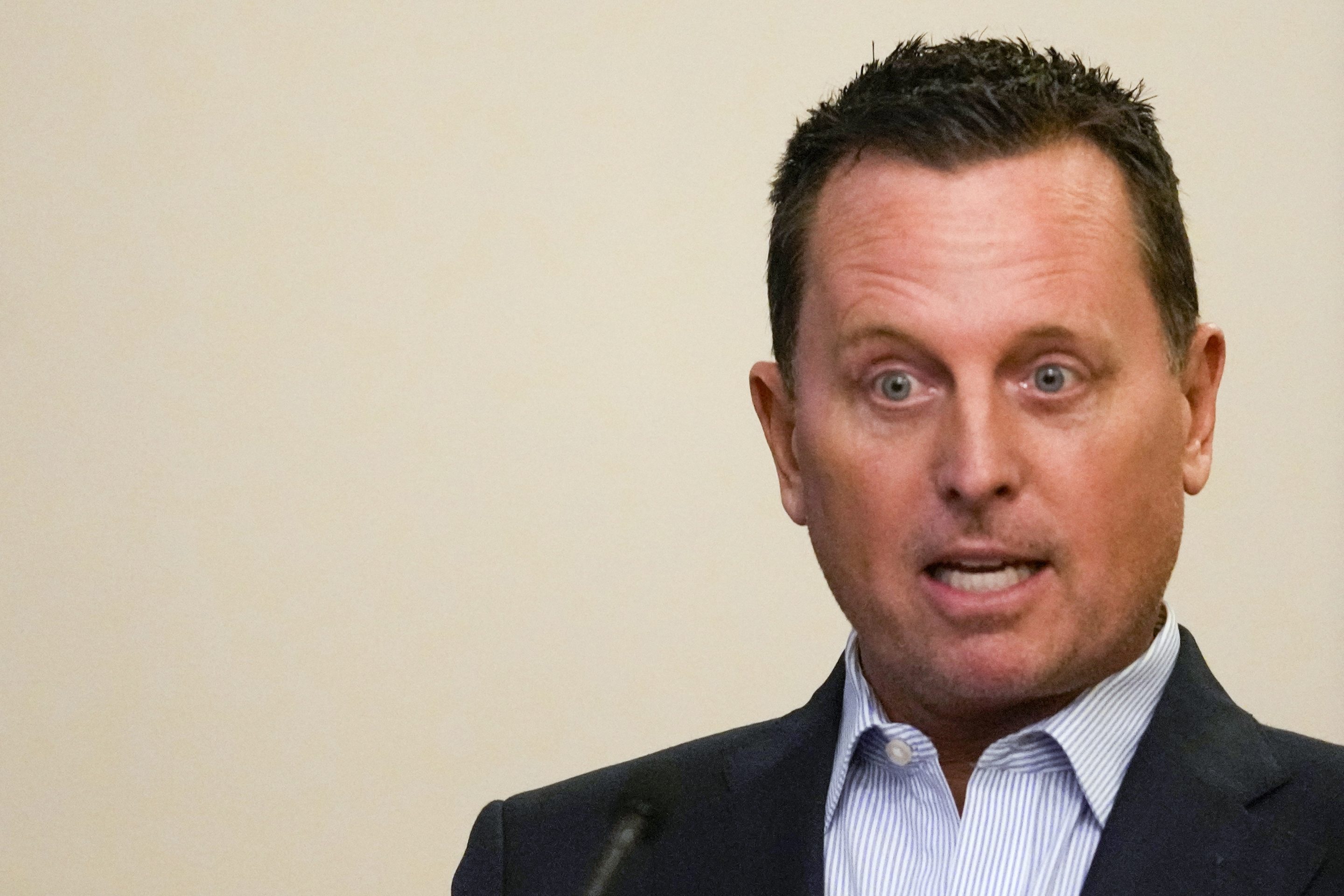 Richard Grenell speaks during a ceremony in Belgrade, Serbia, in 2023.