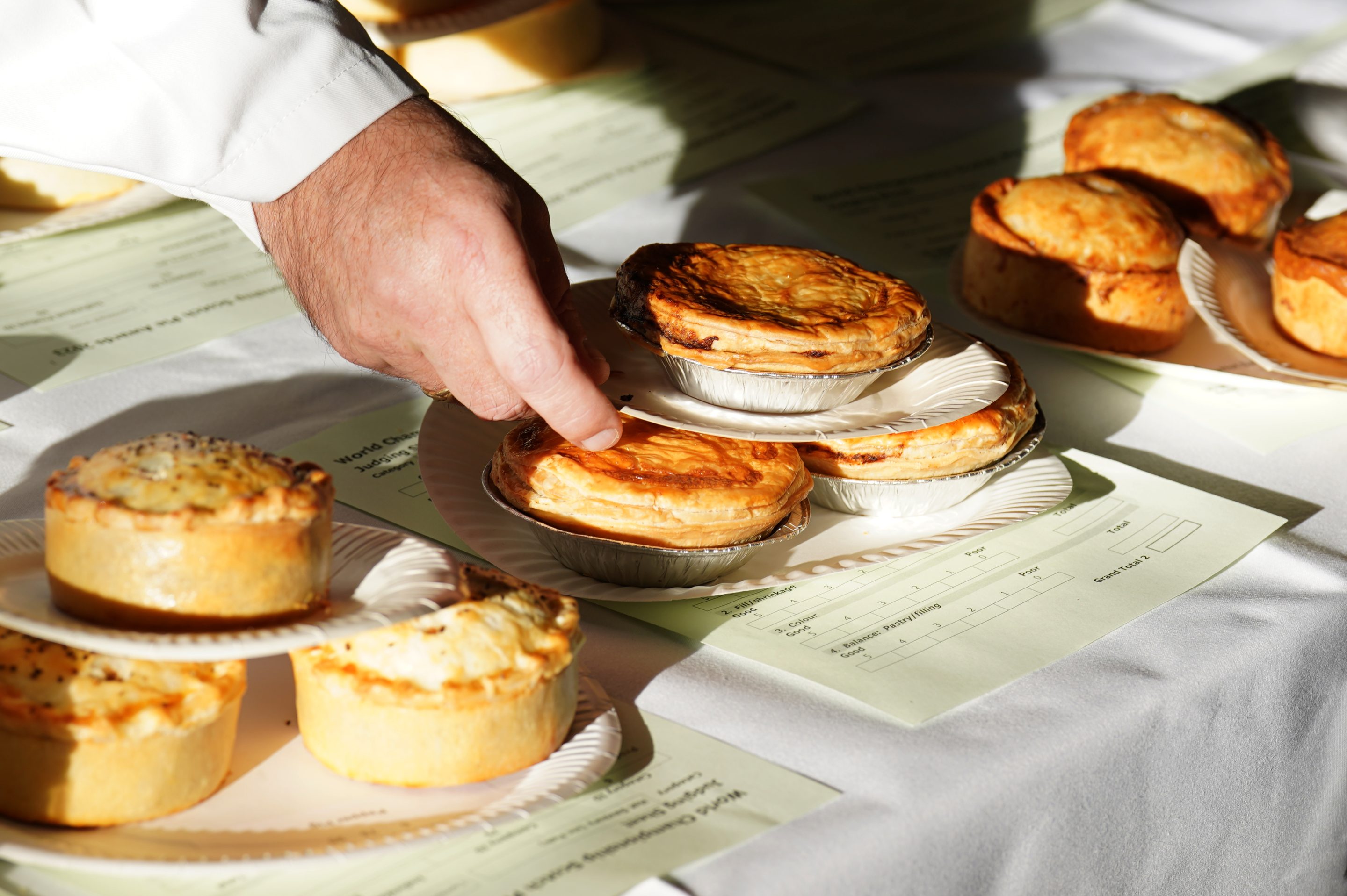 A British chef is hoping thieves who stole 2,500 pies have a little holiday spirit in them.