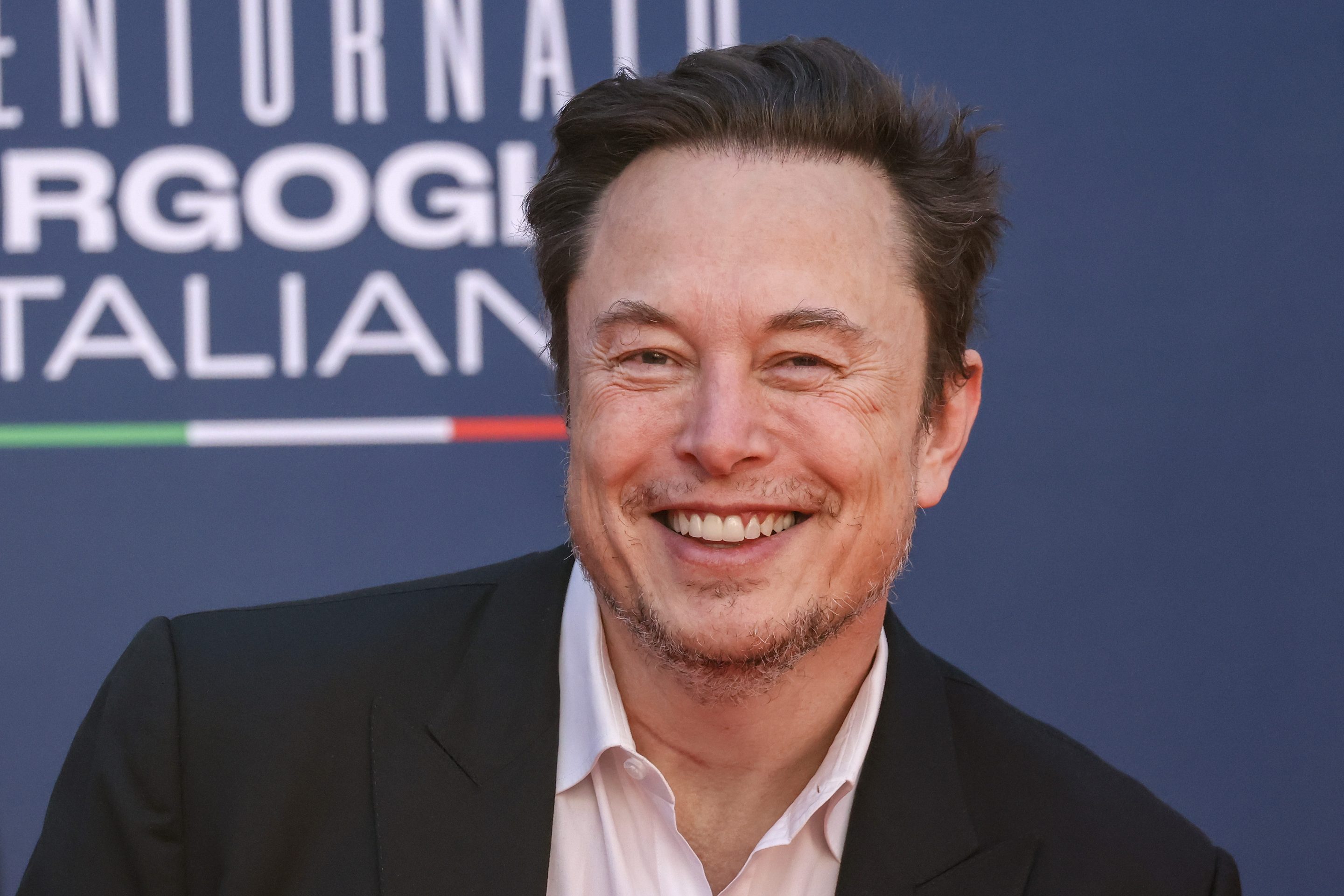 Tesla CEO Elon Musk attends the Atreju convention in Rome, an annual event organized by Giorgia Meloni's Brothers of Italy party.