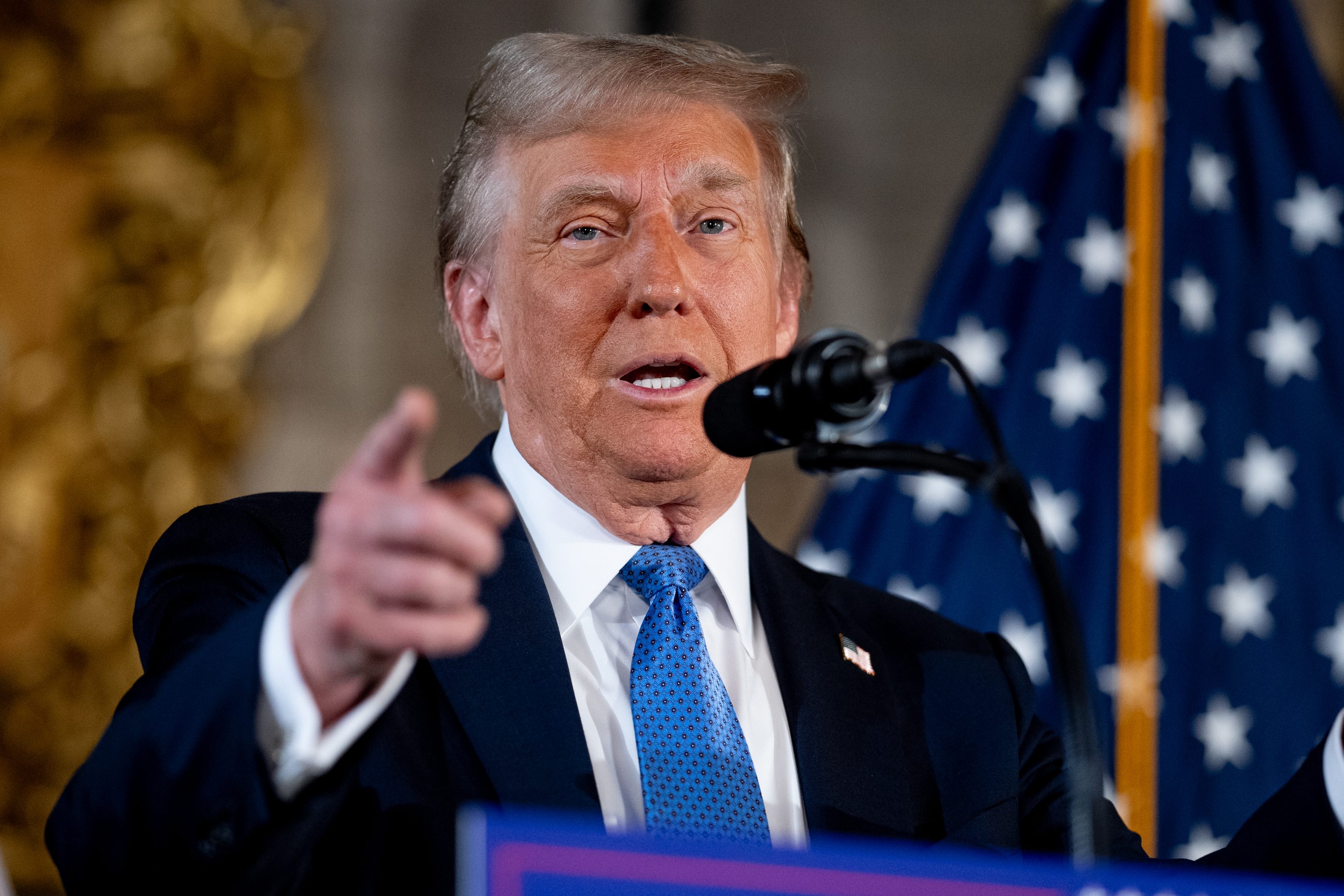 Donald Trump at a news conference at his Mar-a-Lago resort in Palm Beach, Florida, on Dec. 16.