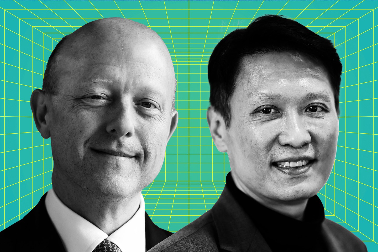 From left: Jeremy Allaire, CEO of Circle, and Richard Teng, Binance CEO.