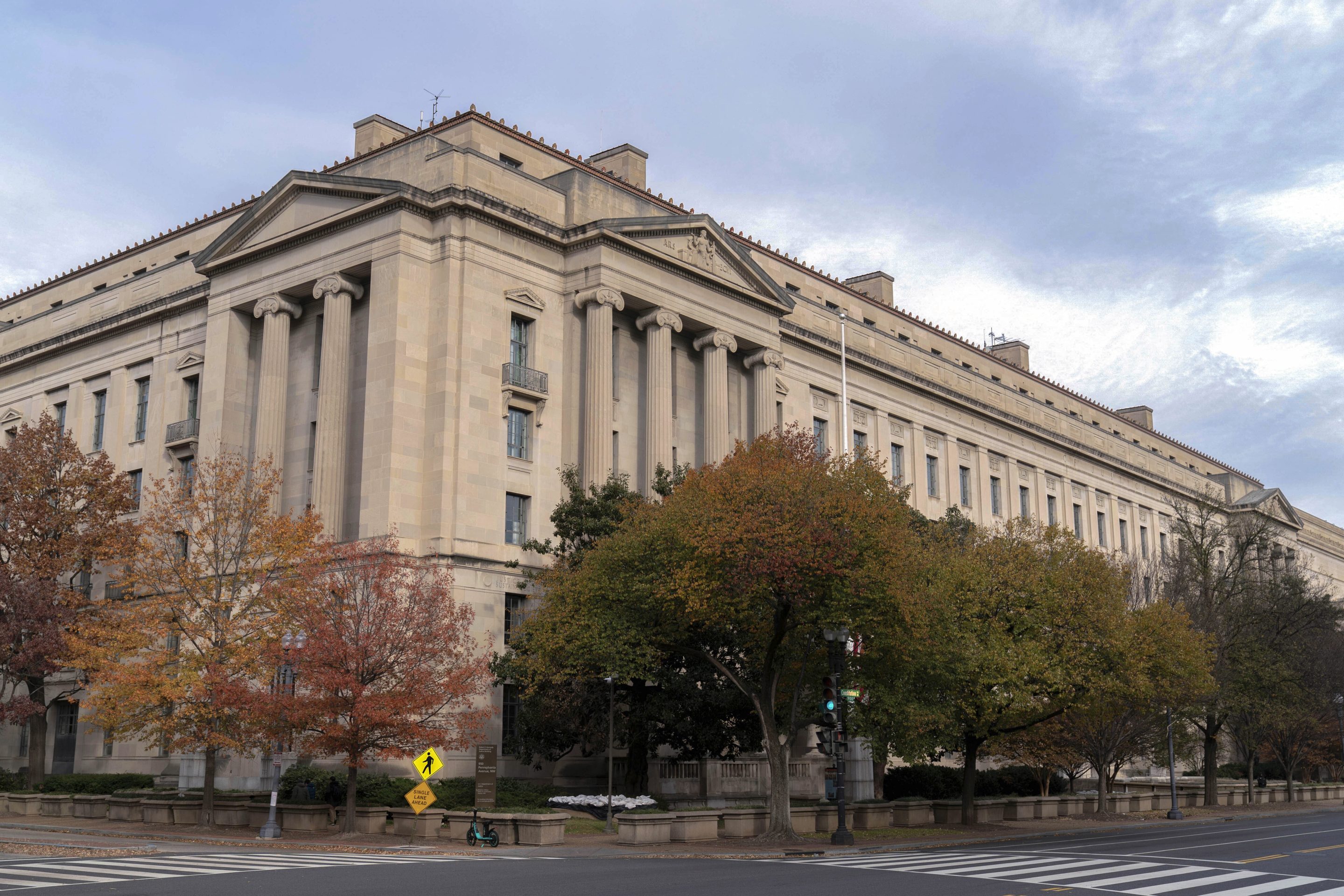 The U.S. Department of Justice building is seen in Washington, Dec. 7, 2024. 