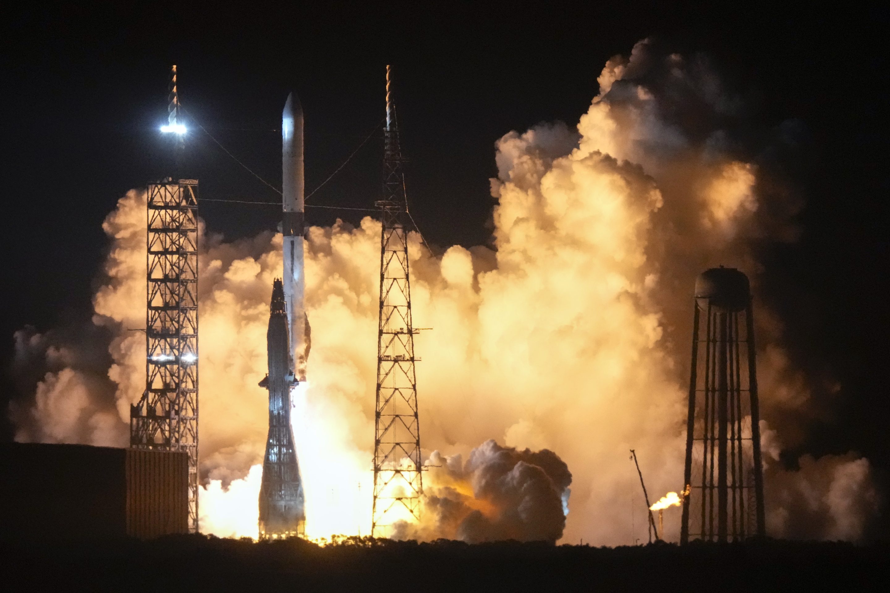 Blue Origin's New Glenn rocket lifts off from Launch Complex 36 at the Cape Canaveral Space Force Station, on Jan. 16, 2025, in Cape Canaveral, Fla. 