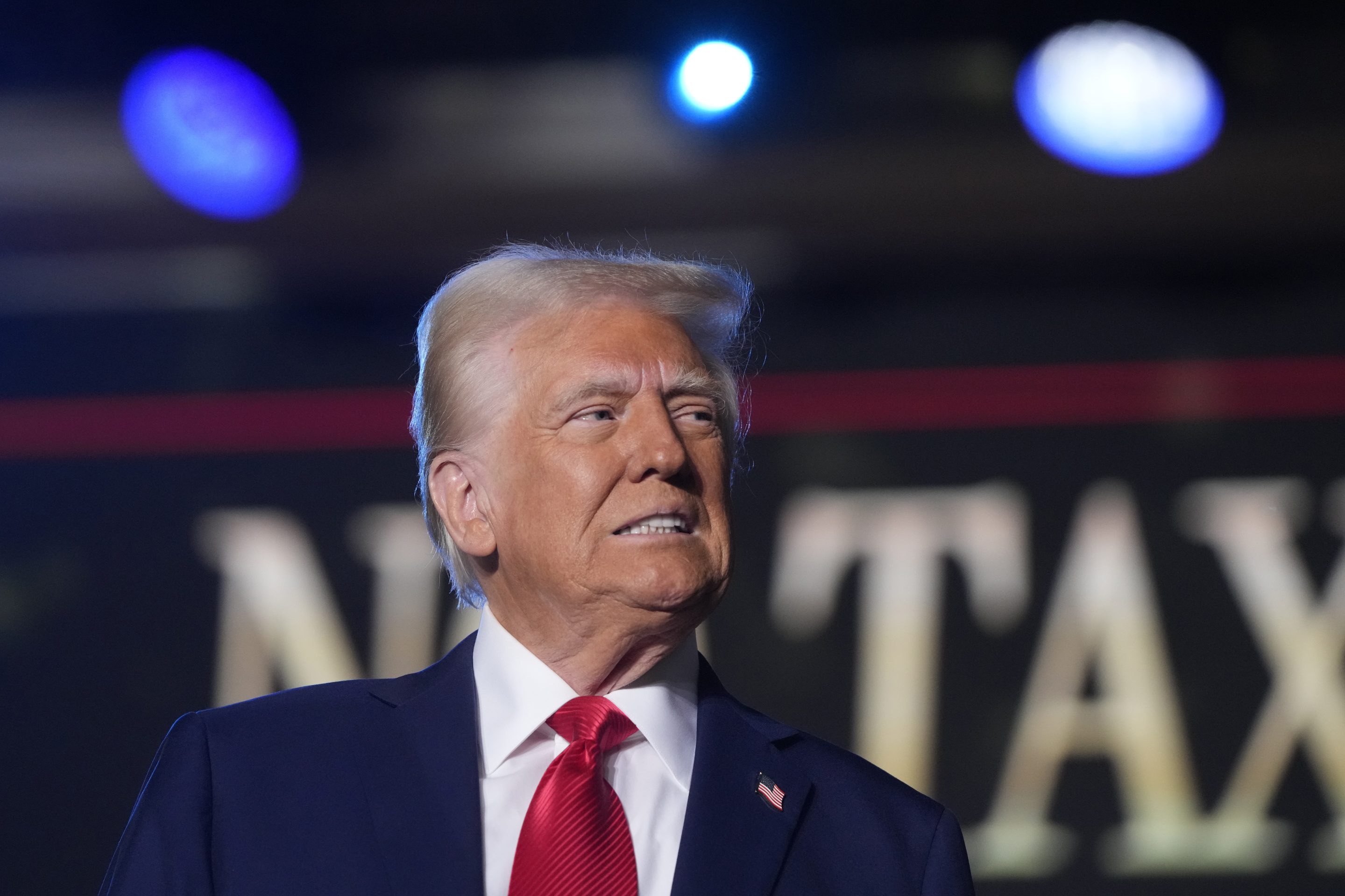 President Donald Trump arrives to speak about the economy during an event at the Circa Resort and Casino in Las Vegas, on Jan. 25, 2025.
